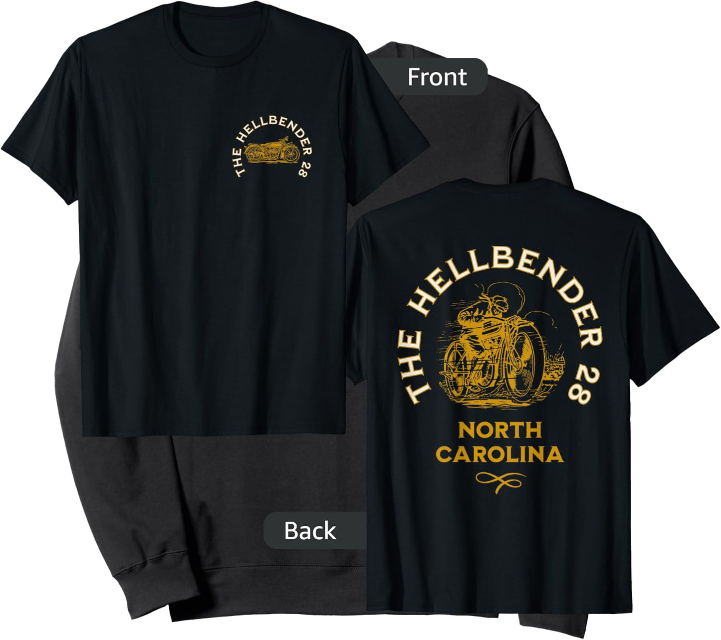 The Hellbender 28 North Carolina Route 28 NC Motorcycle Ride Sweatshirt - Sweatshirt | Black
