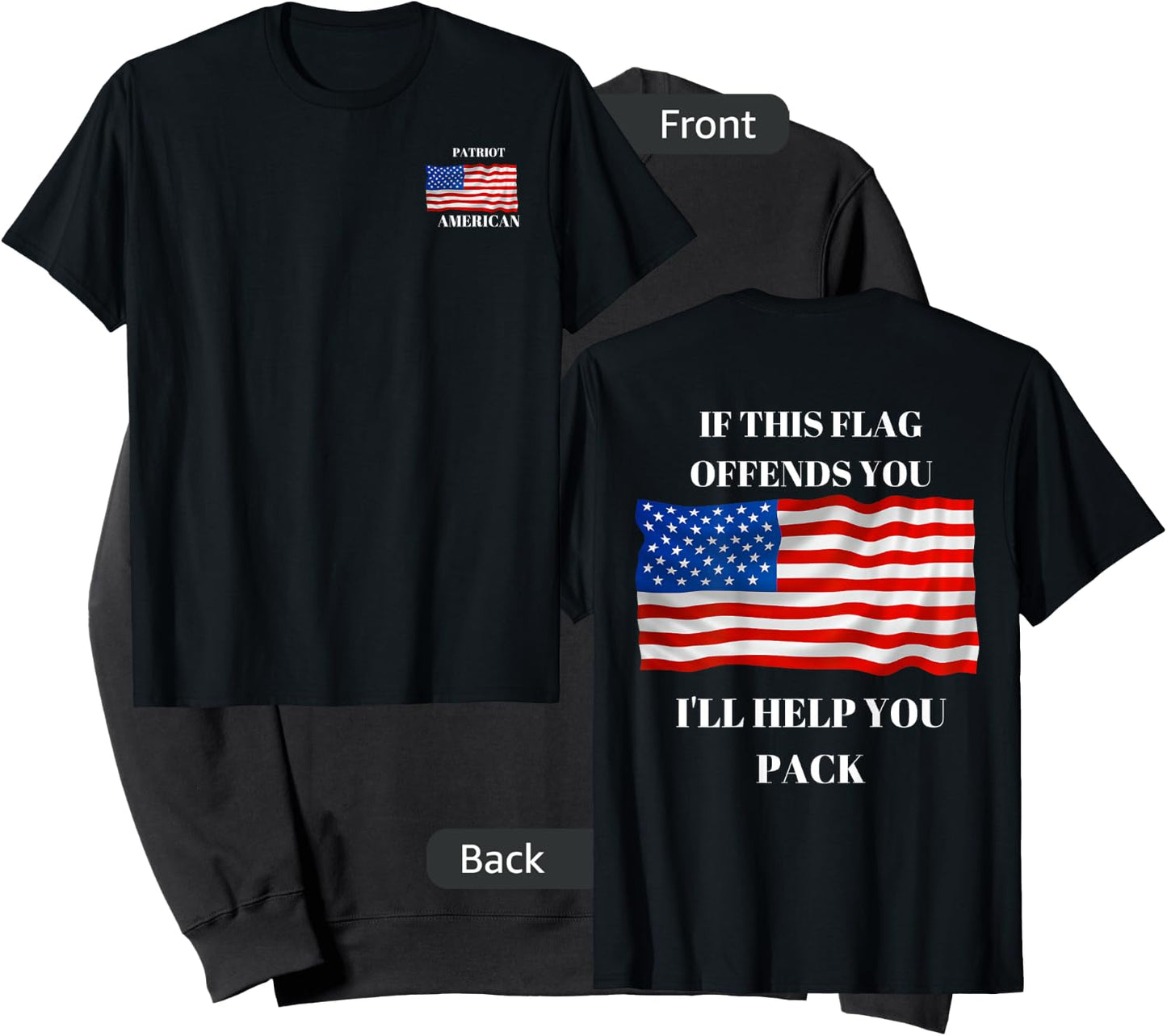 If This Flag Offends You I Will Help You Pack. Sweatshirt - Sweatshirt | Black