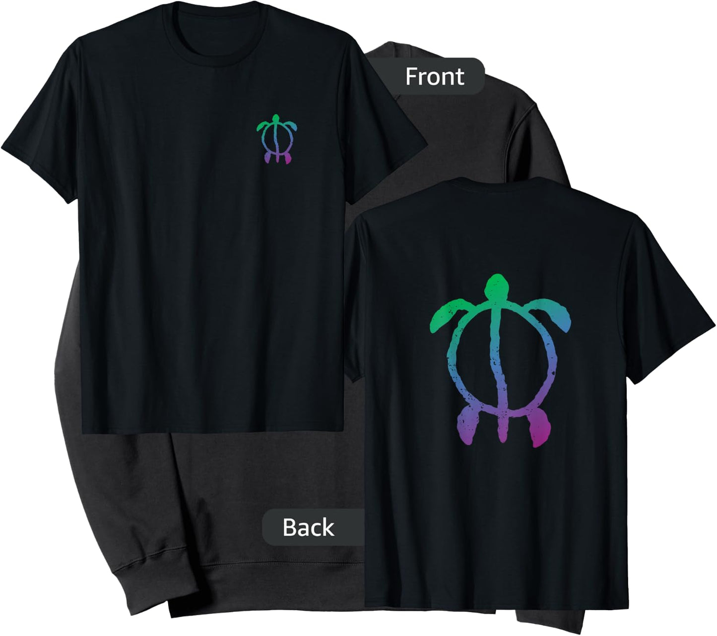 Hawaiian Turtle, Honu Petroglyph Sweatshirt - Sweatshirt | Black