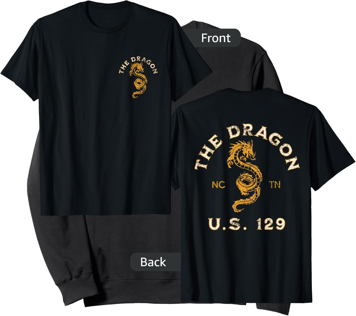 Biker Designs for the Motorcycle Rider Enthusiast -Adults Black Distressed Dragon Design Small Sweatshirt - Sweatshirt | Black