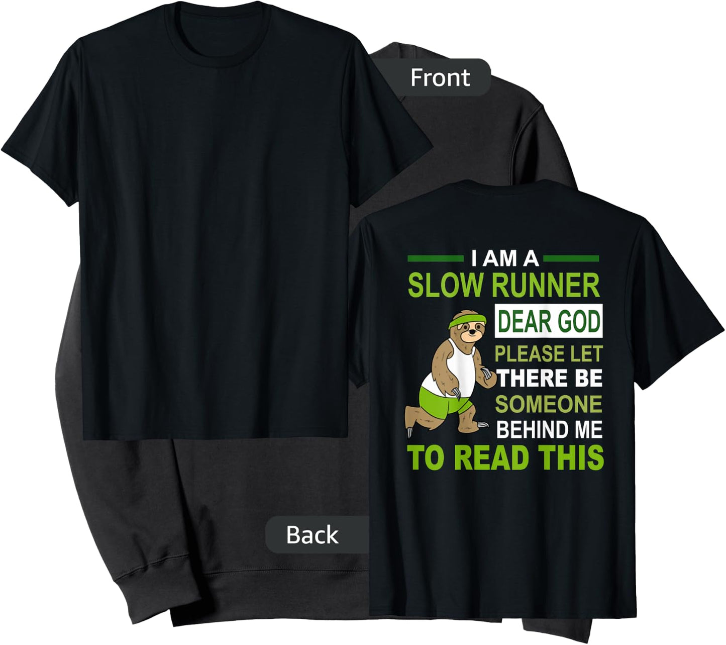 I am a slow runner sloth running runner funny Sweatshirt - Sweatshirt | Black