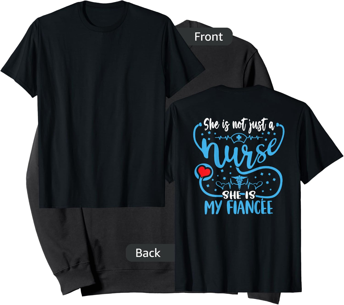 My Fiancee Is A Nurse Proud Nurse's Fiance RN LPN Family Sweatshirt - Sweatshirt | Black
