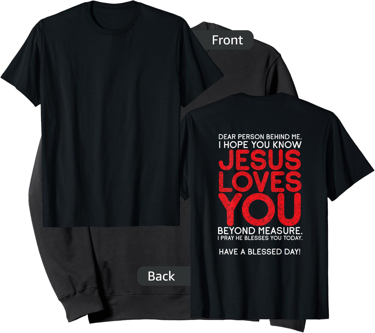Christianity Jesus Loves You Jesus Christ God Church Sweatshirt - Sweatshirt | Black