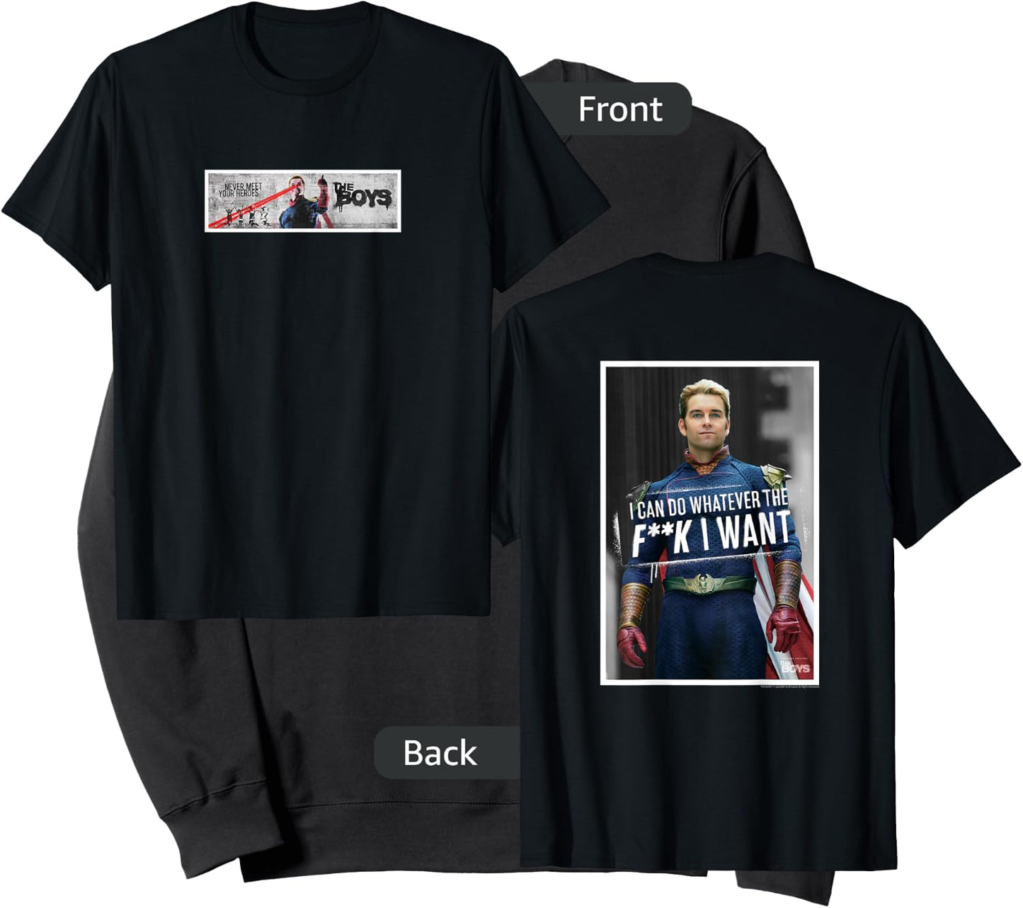 The Boys I Can Do Whatever Front and Back Sweatshirt - Sweatshirt | Black