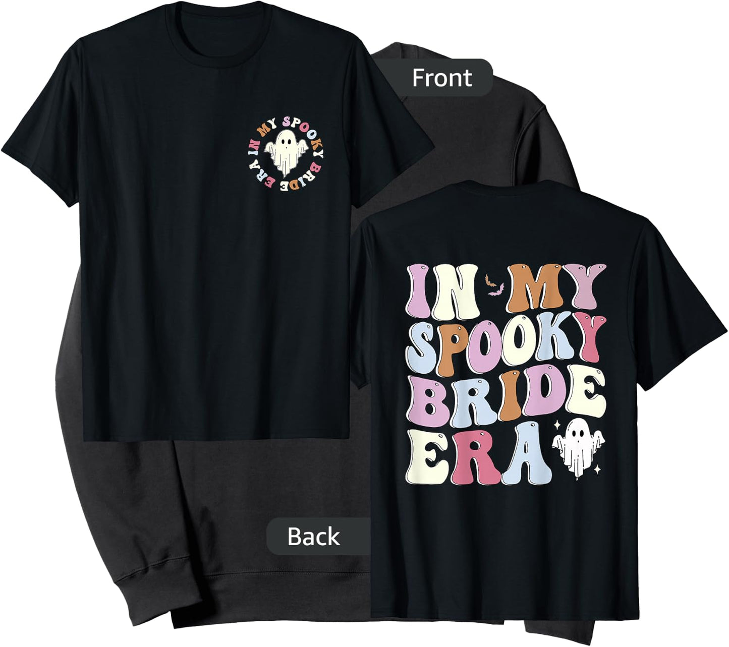 Groovy In My Spooky Bride Era 2 Sided Sweatshirt - Sweatshirt | Black