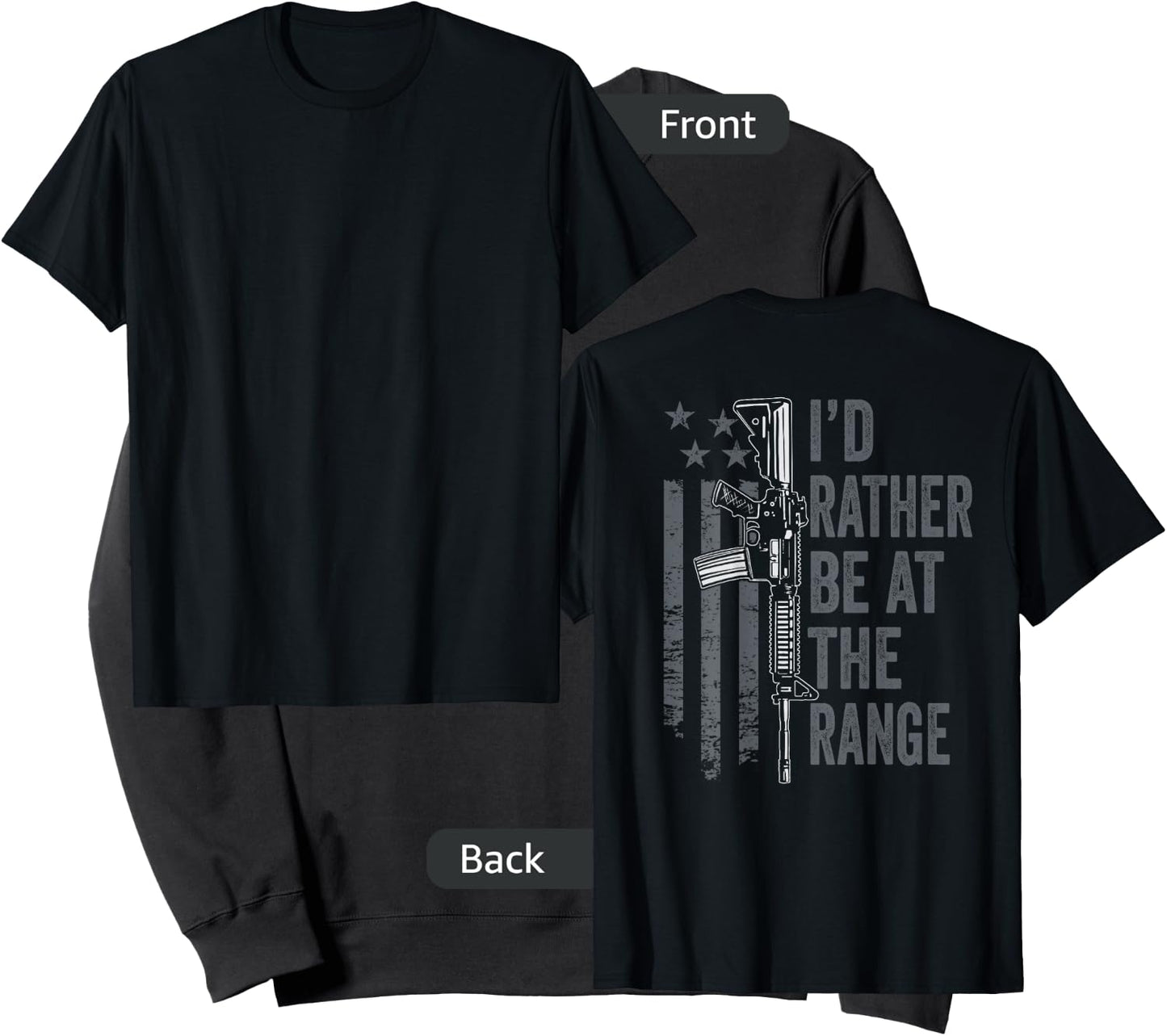 I'd Rather Be at The Gun Range - Funny Guns Owner (ON Back) Sweatshirt - Sweatshirt | Black