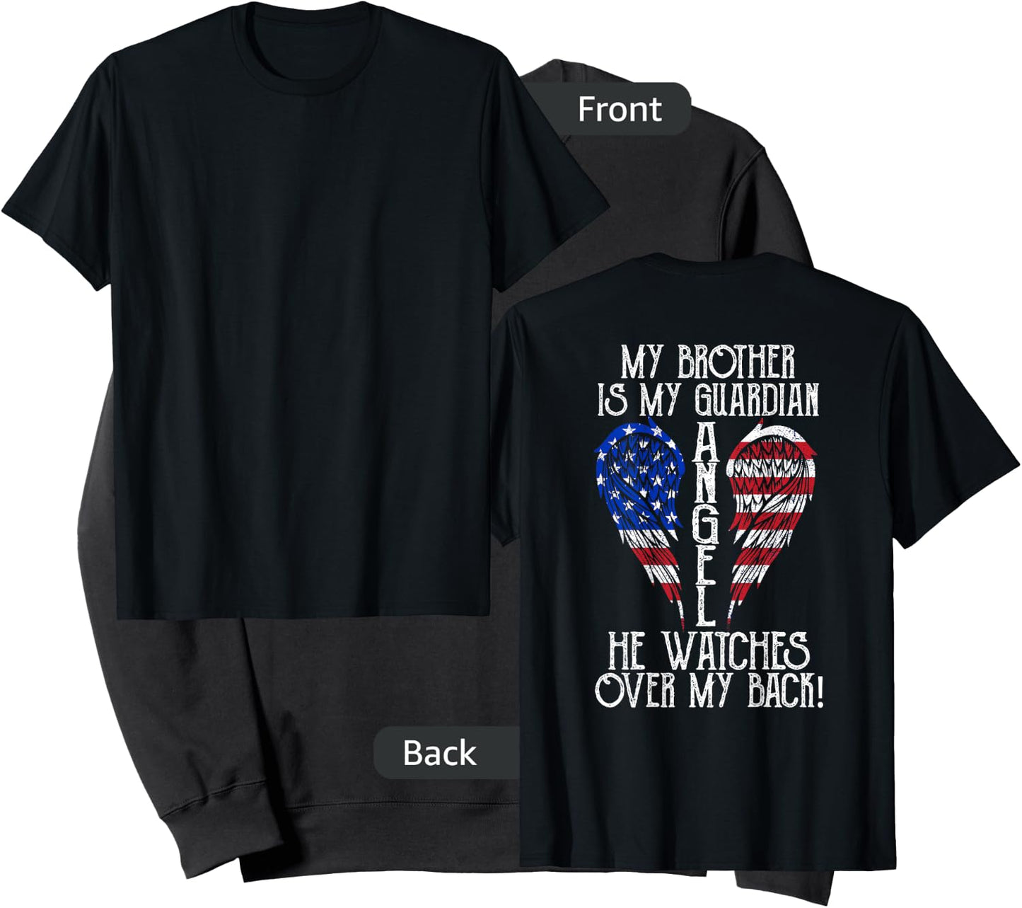 Memorial of My Brother, Loss of Brother, Brother in Heaven Sweatshirt - Sweatshirt | Black