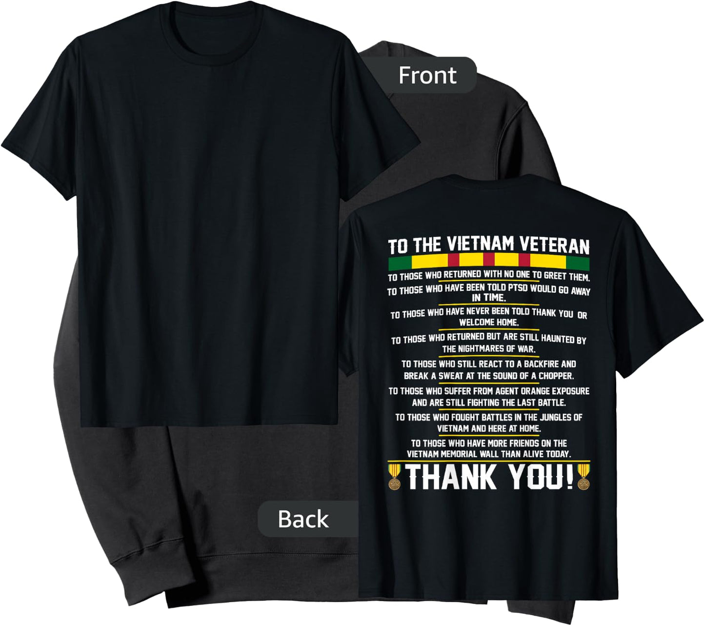 Thank You To The Vietnam Veterans - Gift Sweatshirt - Sweatshirt | Black