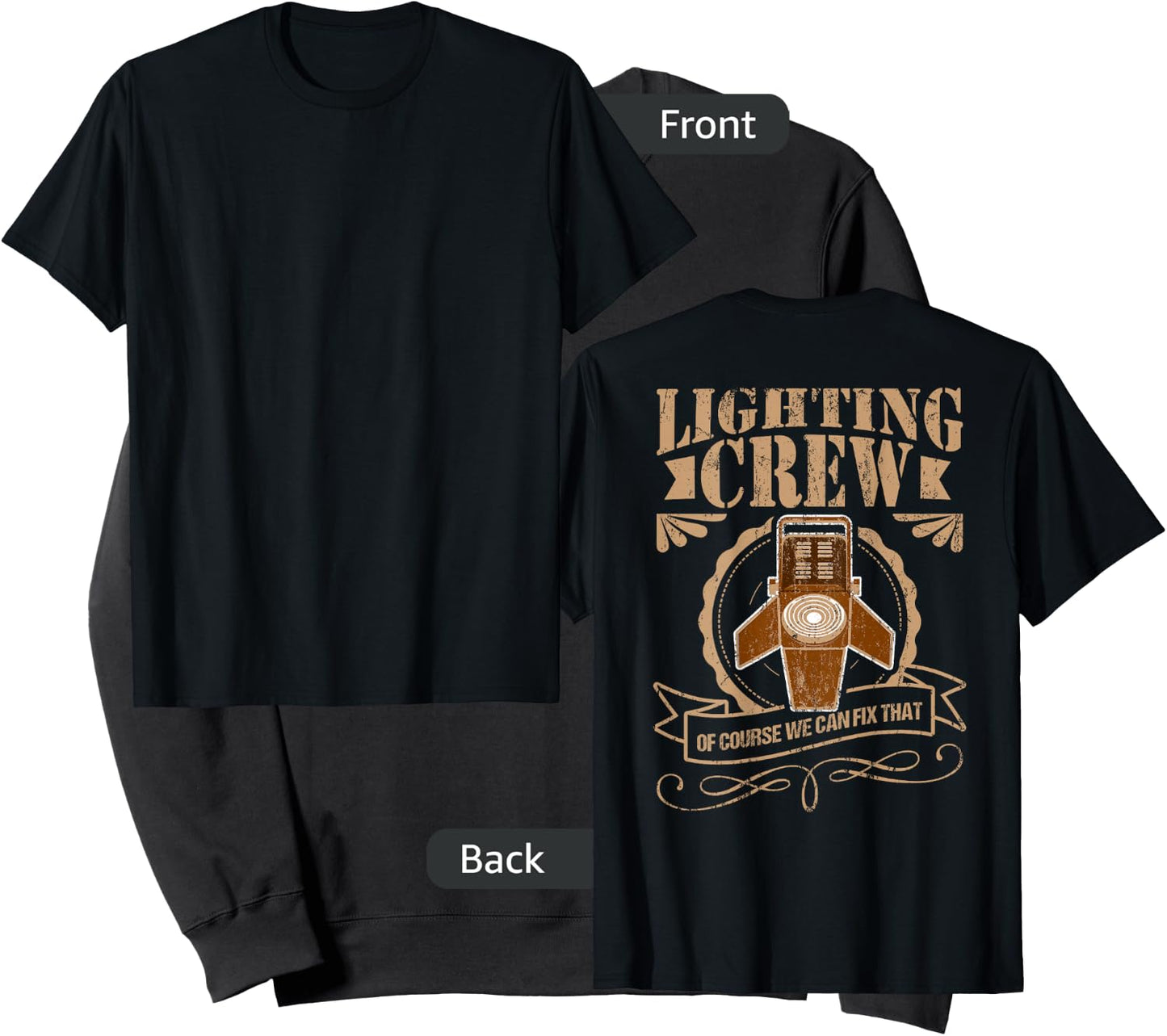 Light Guy Shirt LIGHTING CREW Gift Stage Crew Sweatshirt - Sweatshirt | Black