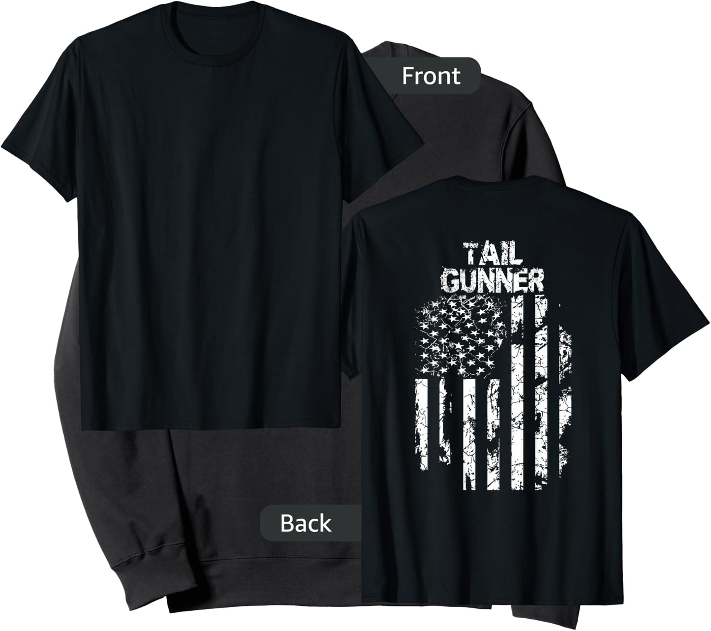 Tail Gunner Military Sweatshirt - Sweatshirt | Black