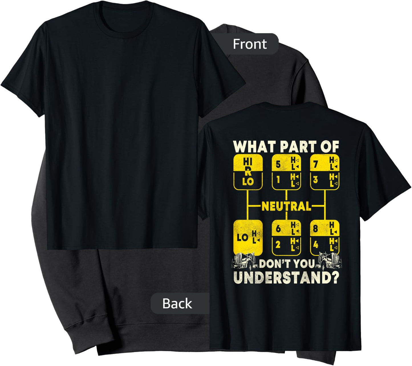 Trucker Gifts Truck Driver Design On Back Of Clothing Sweatshirt - Sweatshirt | Black
