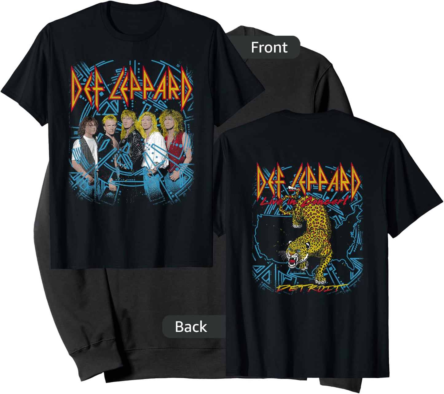 Def Leppard - Hysteria City Detroit Sweatshirt - Sweatshirt | Black