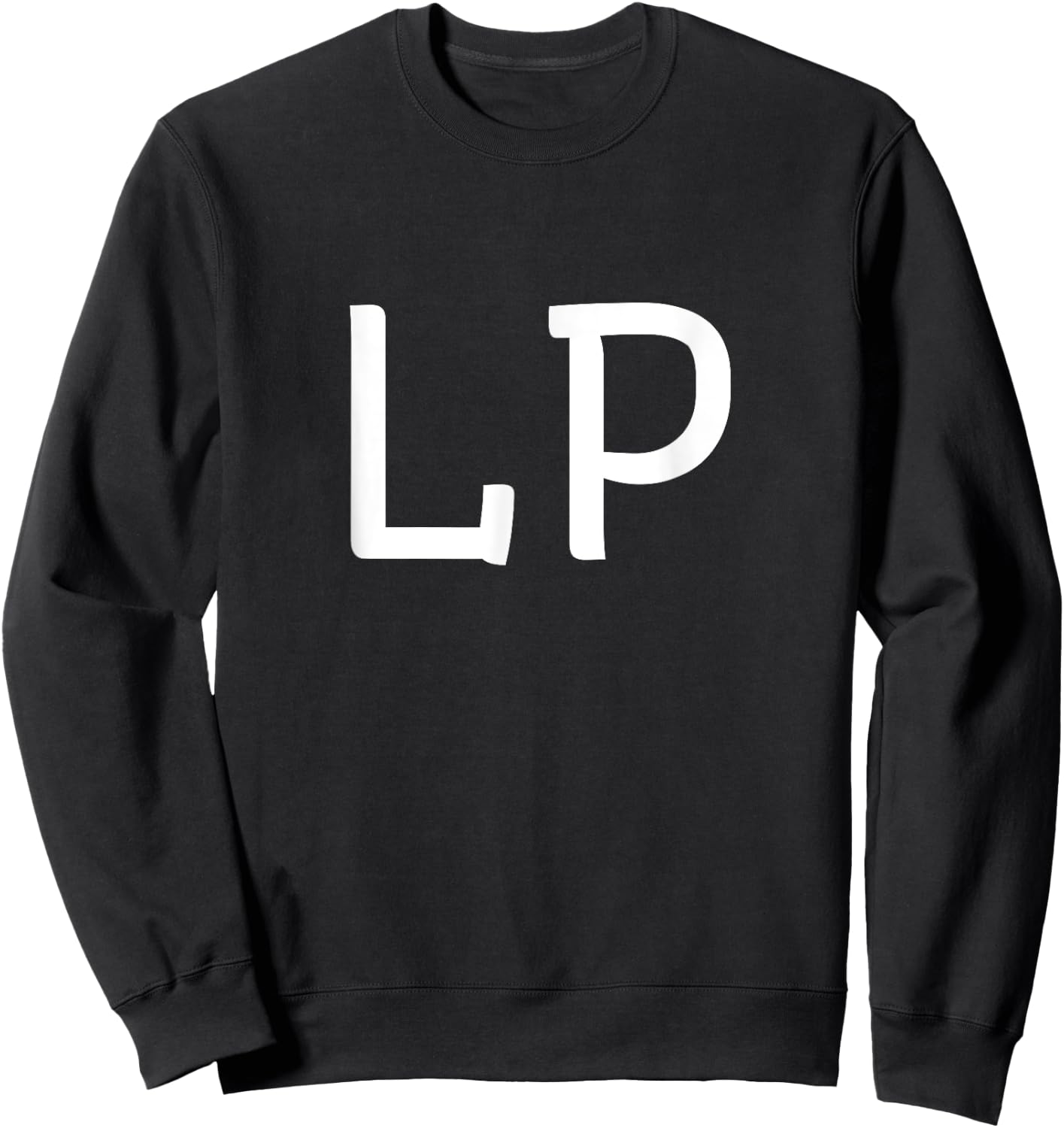 LP Two Letter Pair - Elegant Personalized Initials Sweatshirt - Sweatshirt | Black