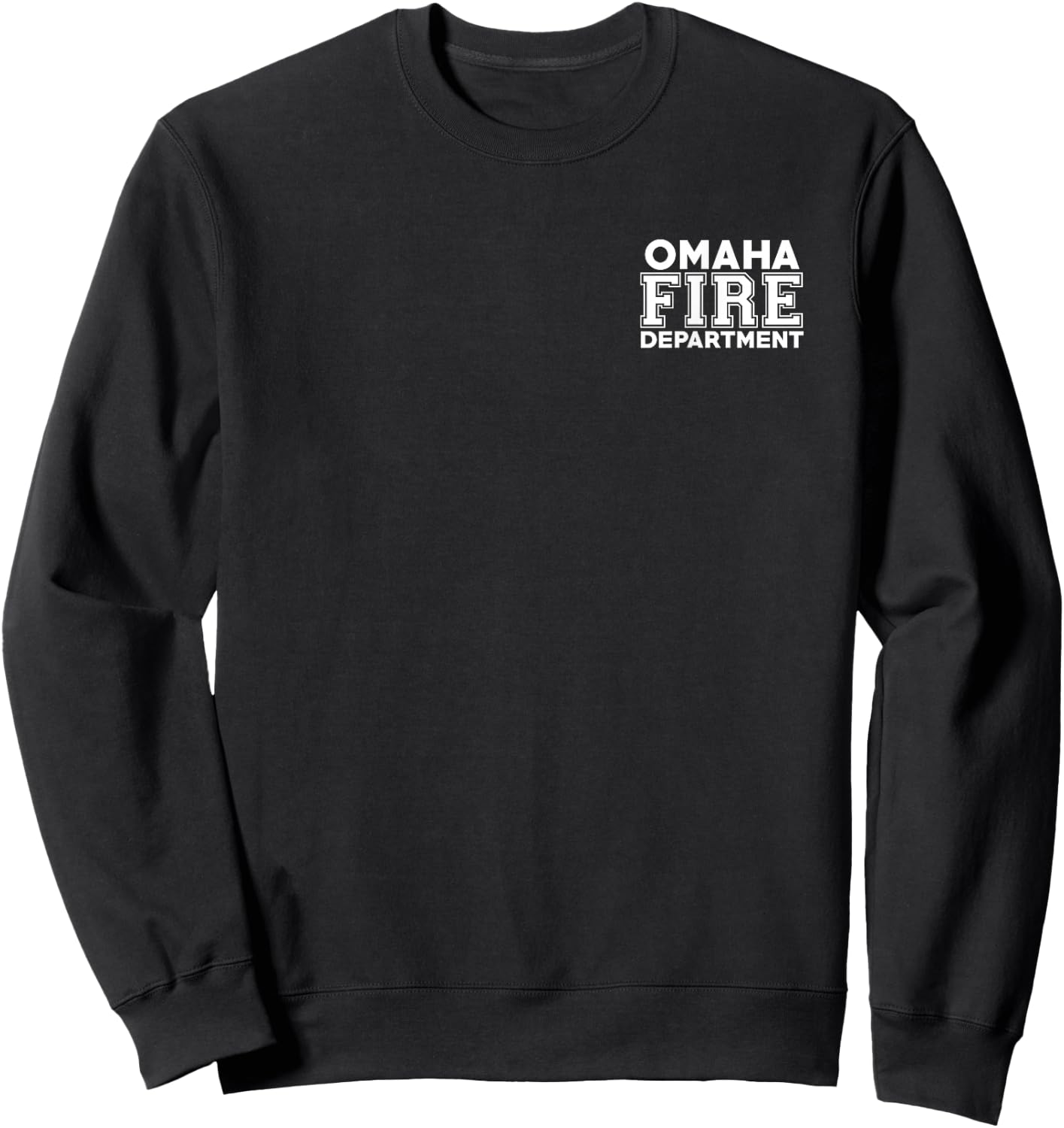 City of Omaha Fire Rescue Nebraska Firefighter Sweatshirt - Sweatshirt | Black
