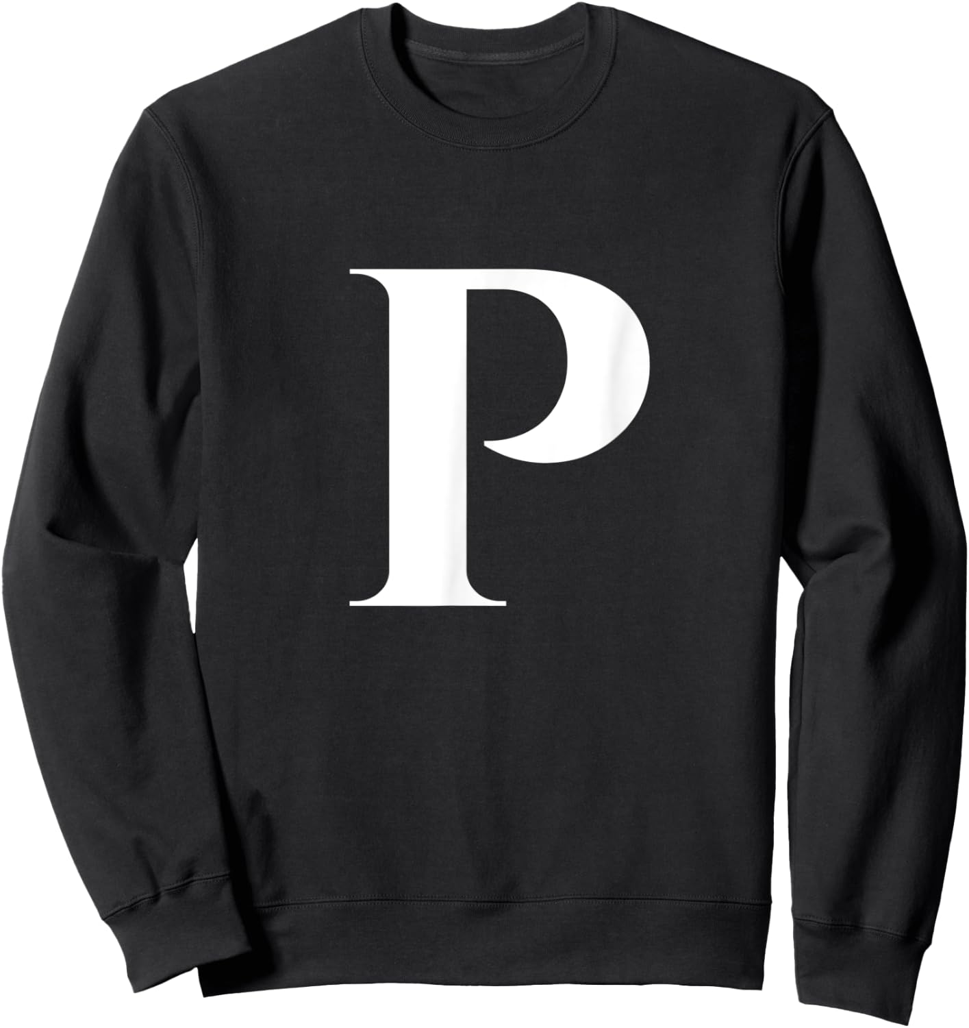 Enjoy Cool P Alphabet Cute Initial Monogram Letter P Graphic Sweatshirt - Sweatshirt | Black