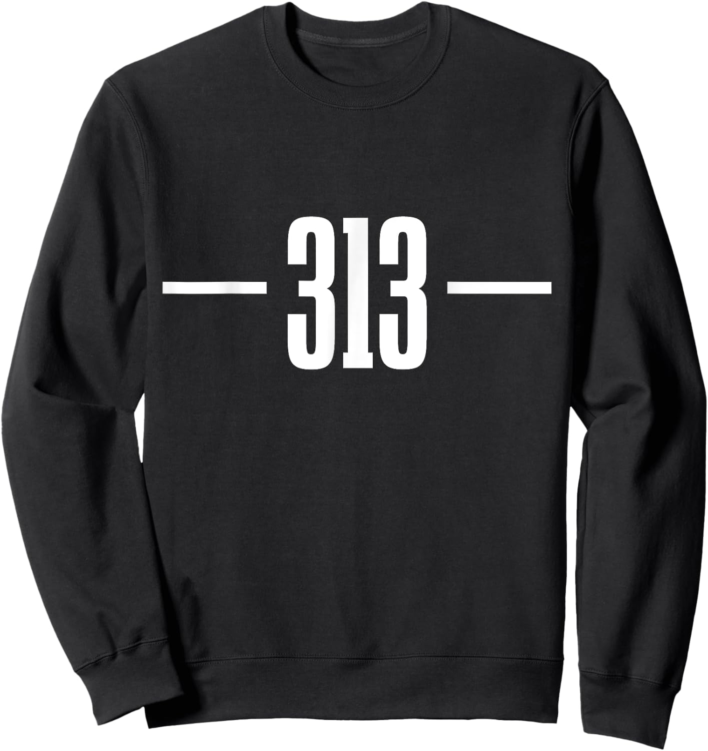 Detroit Michigan 313 Area Code Pride Retro Sweatshirt - Sweatshirt | Black