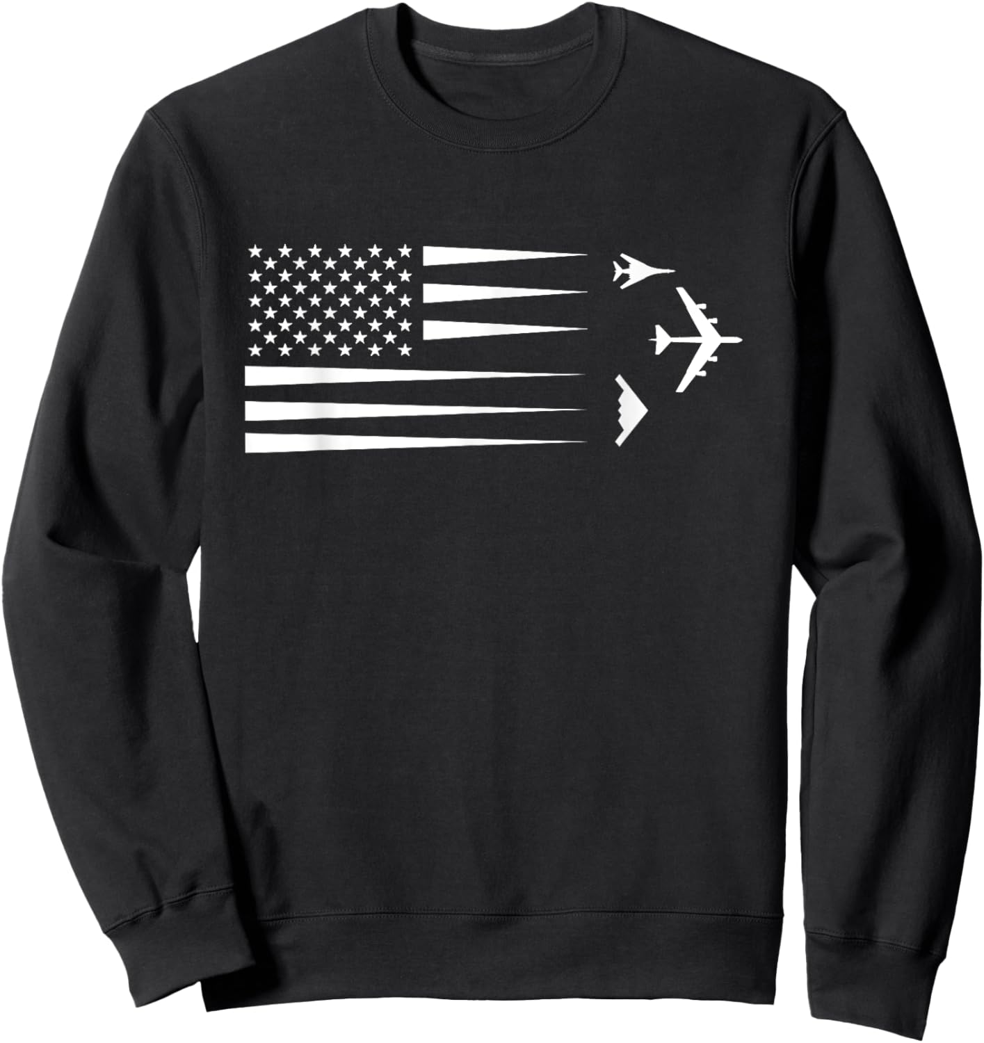 B-2 Spirit B-1 Lancer B-52 Bomber Airplane Sweatshirt - Sweatshirt | Black