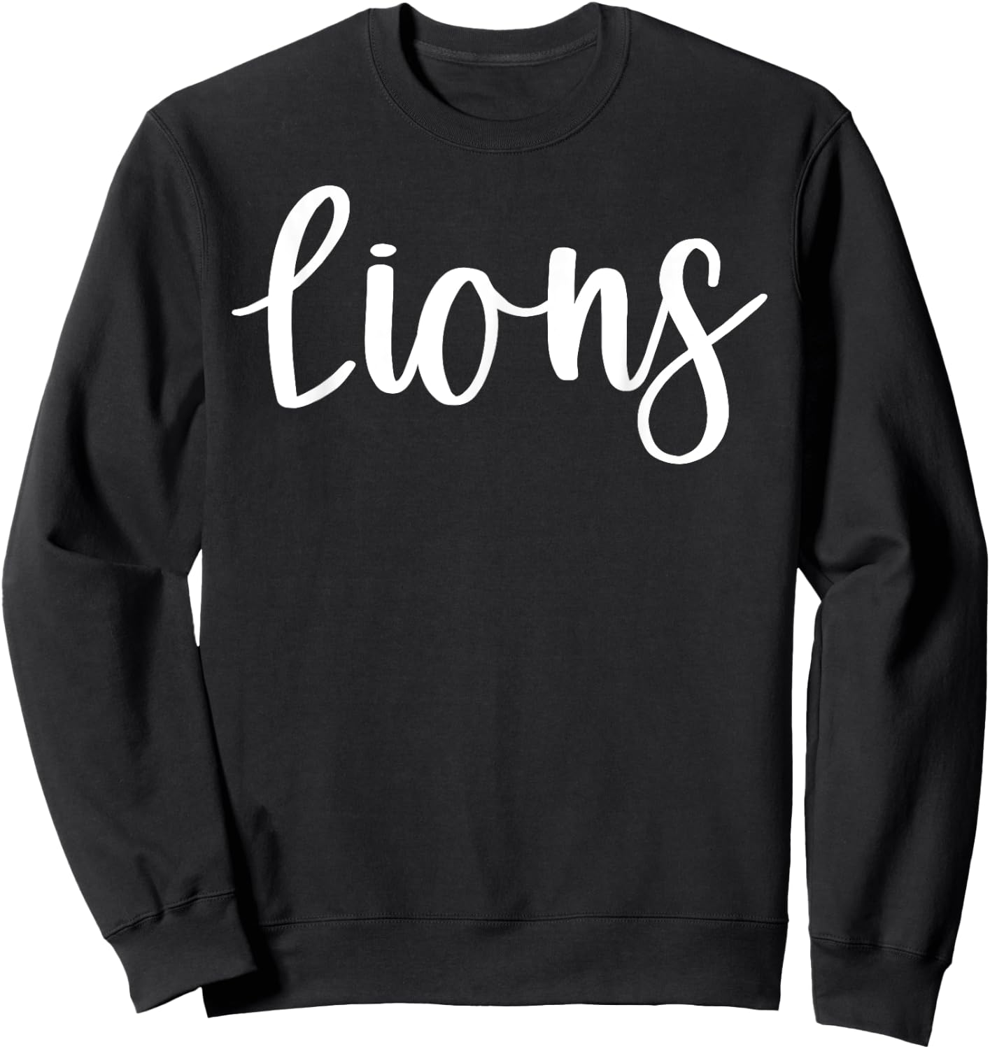 Lions School Spirit Team Mascot Game Night Sweatshirt - Sweatshirt | Black