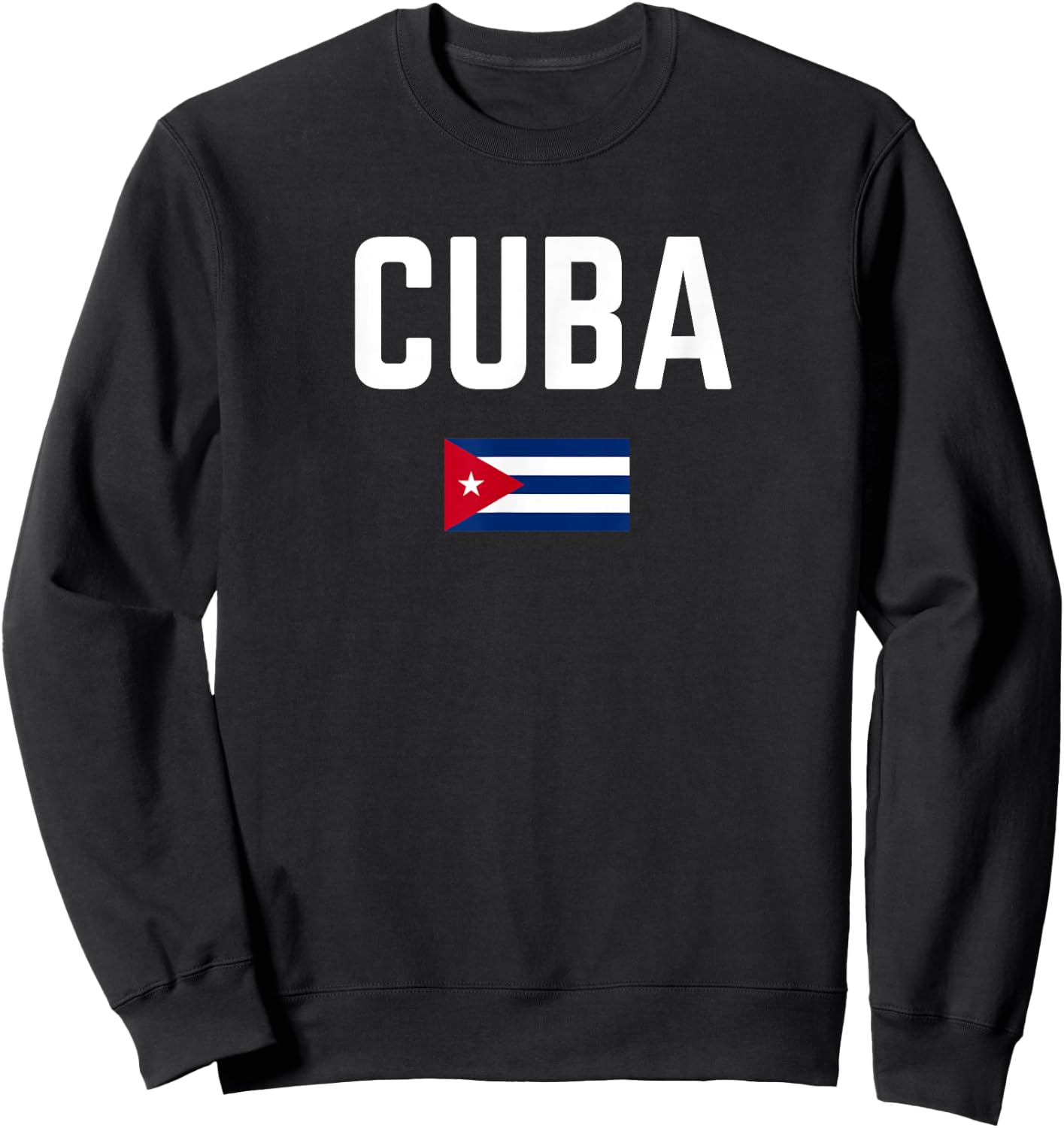 CUBA Flag | Men Women Kids | CUBA Sweatshirt - Sweatshirt | Black