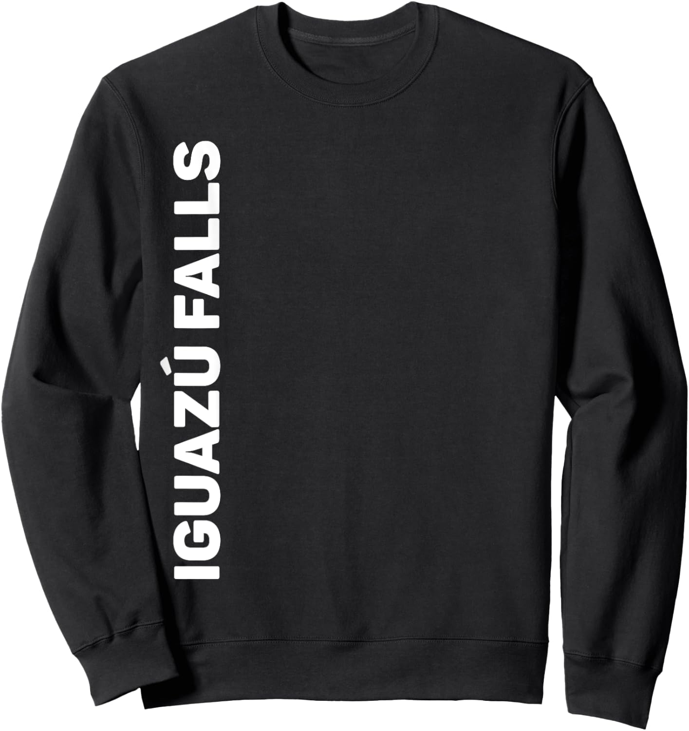 Iguazu Falls Vertical Text Sweatshirt - Sweatshirt | Black