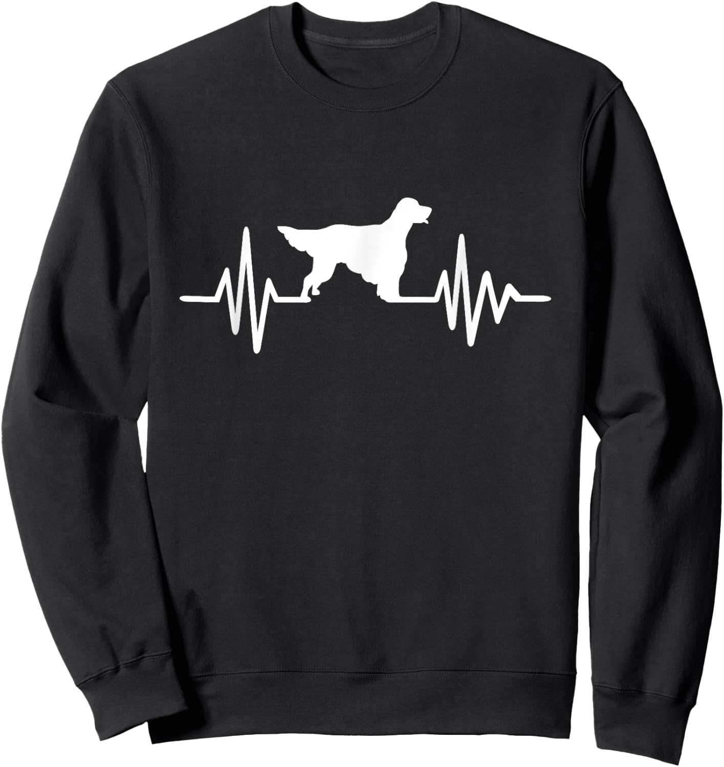 Heartbeat English Setter Sweatshirt - Sweatshirt | Black