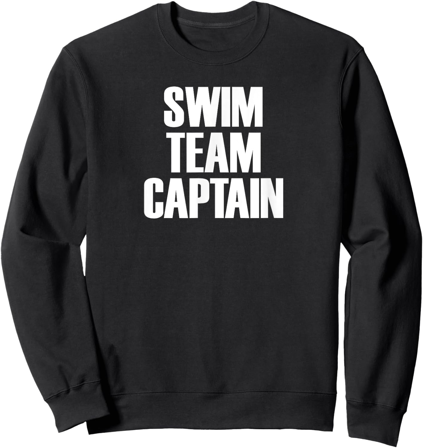 Swim Team Captain - Competitive Swimming Sweatshirt - Sweatshirt | Black
