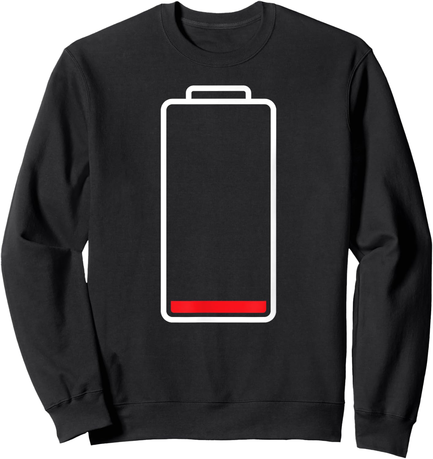 MATCHING SET low battery wifi couple costume halloween shirt Sweatshirt - Sweatshirt | Black