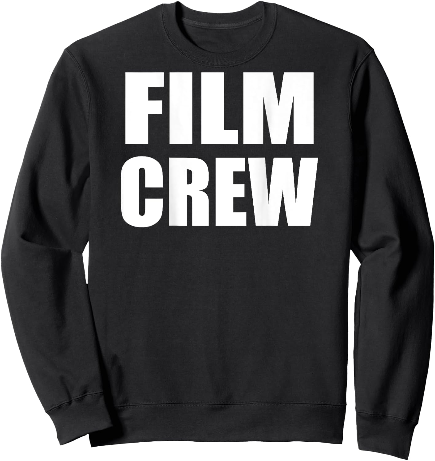 FILM CREW Bold Plain Text Print On Back Sweatshirt - Sweatshirt | Black