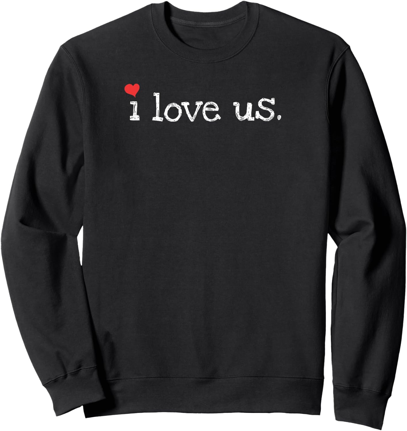 Sweet Couples' I Love Us with Hearts - Valentine's Day Sweatshirt - Sweatshirt | Black