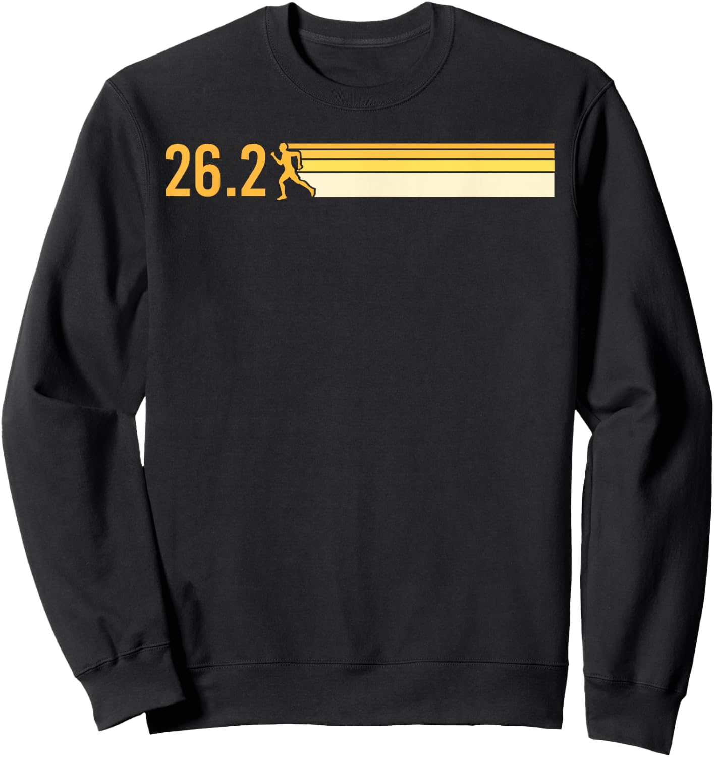 Vintage Marathon Art Men Women Marathoner 26.2 Miles Runner Sweatshirt - Sweatshirt | Black