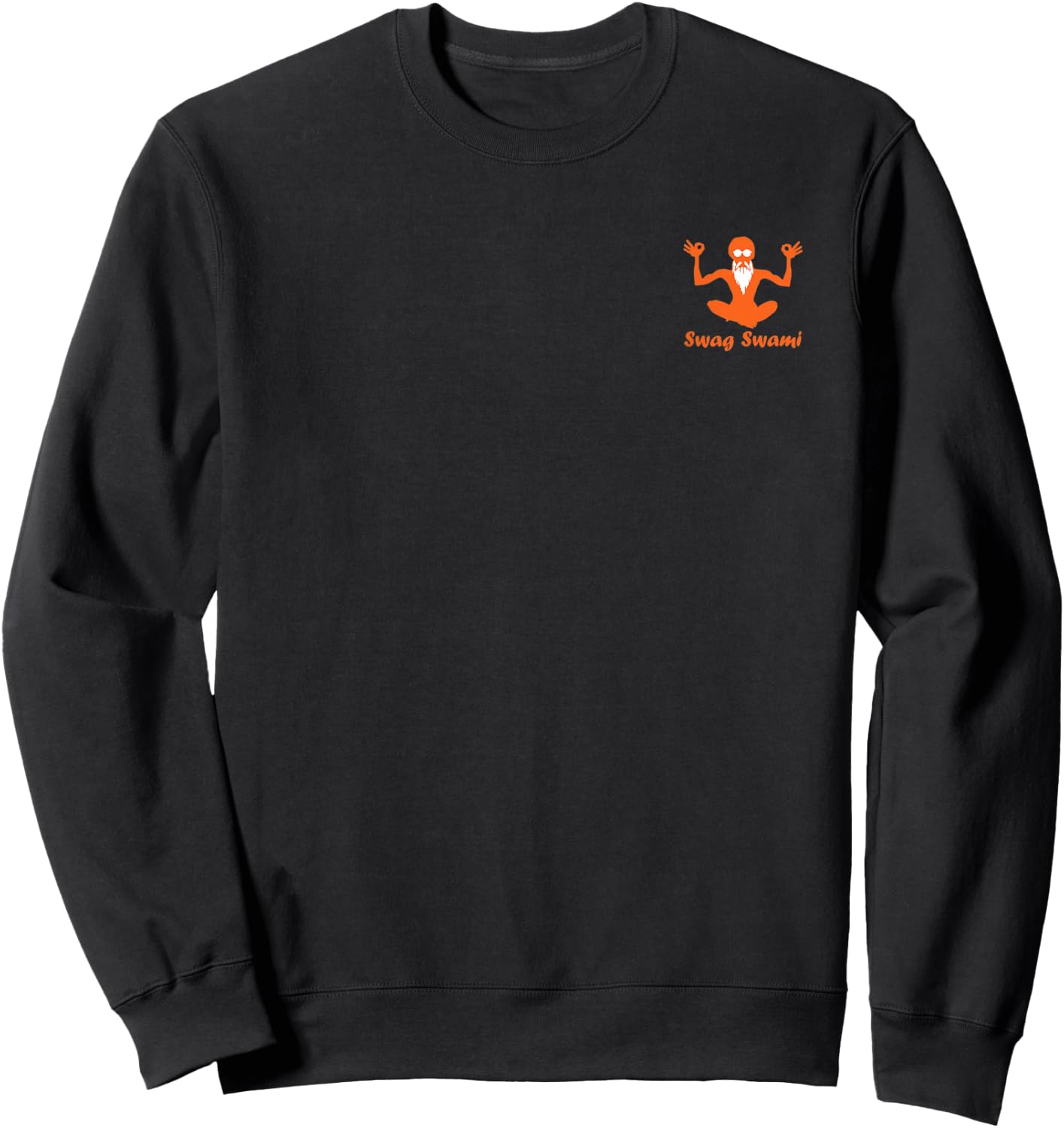 Swag Swami Peaceful Yogi Meditation Sweatshirt - Sweatshirt | Black