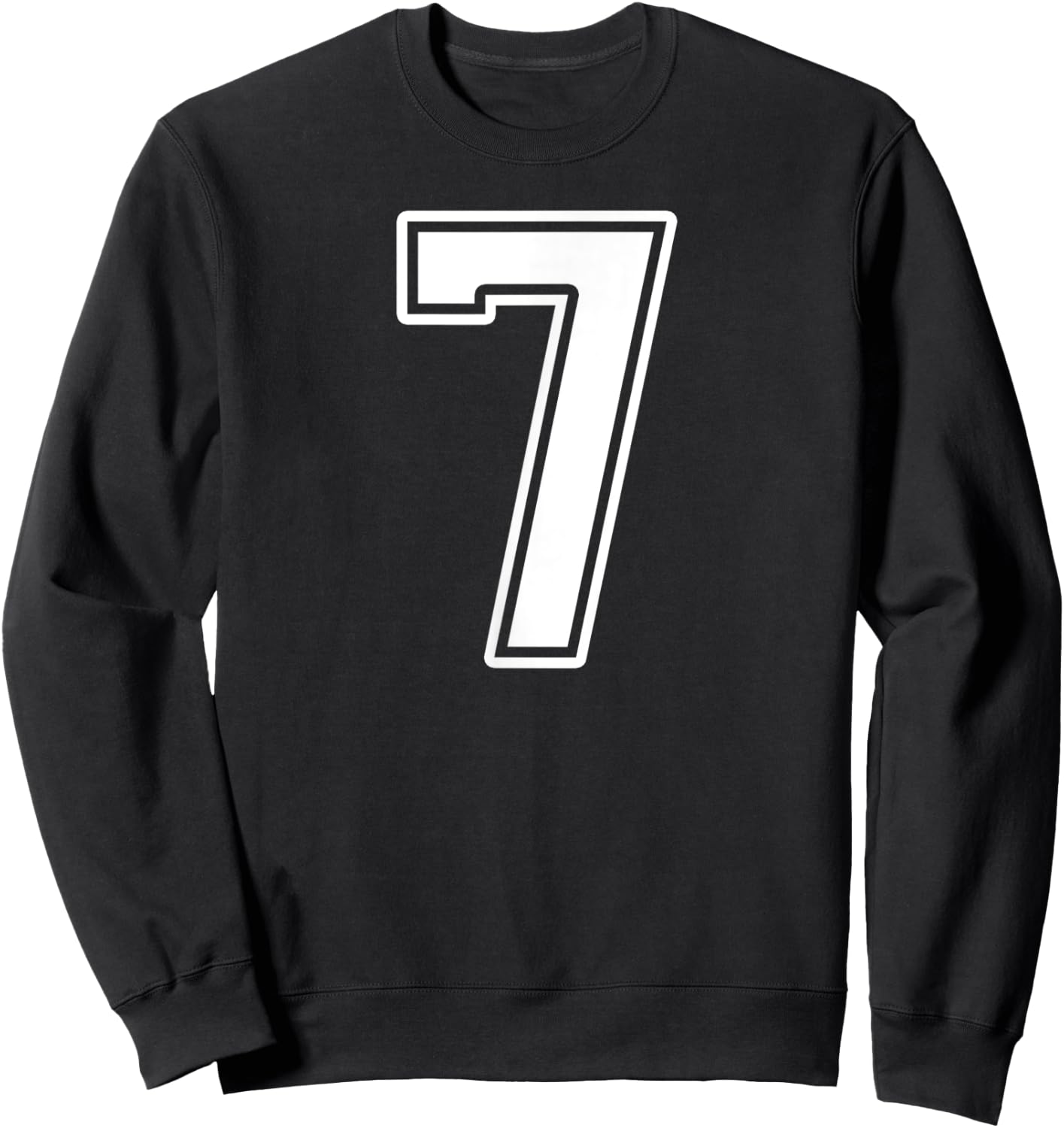 Number 7 Fan Player Jersey Style #7 Men Women Kids Sweatshirt - Sweatshirt | Black
