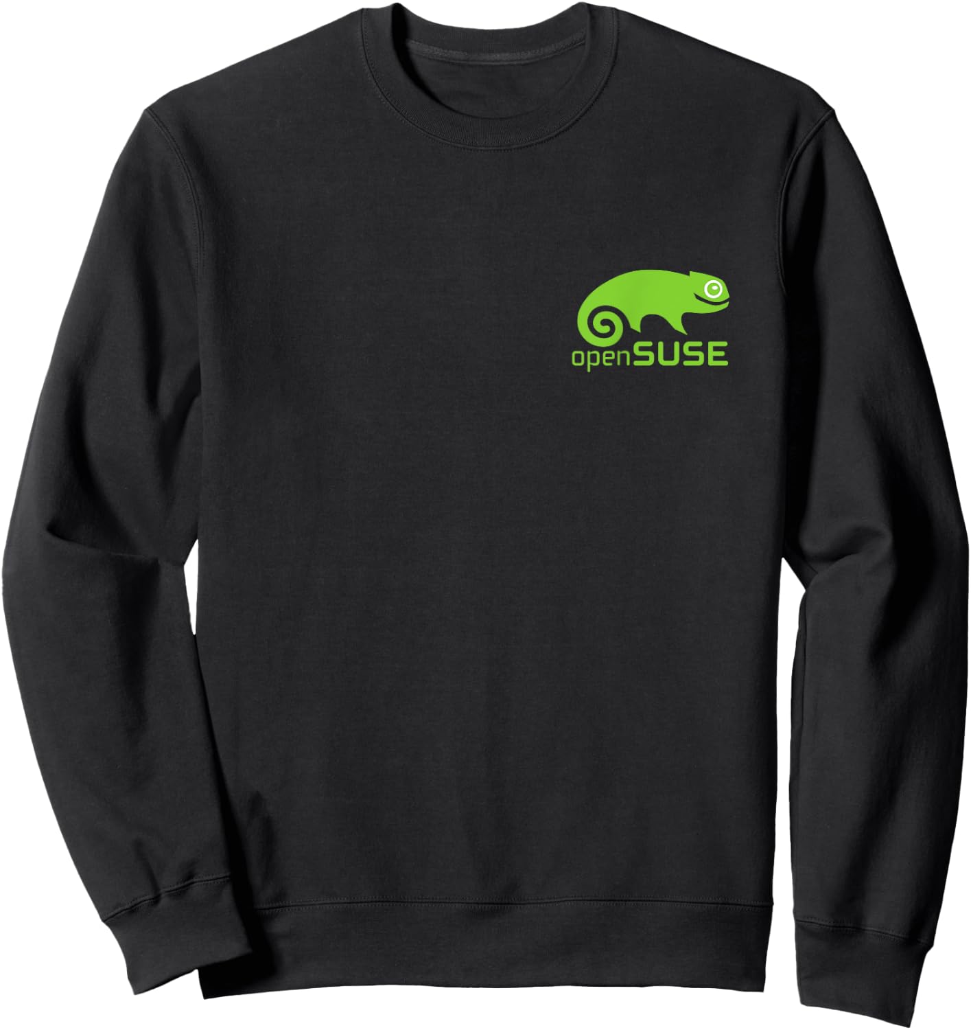 Linux openSUSE lover tagline & Logo Open Source Os Sweatshirt - Sweatshirt | Black