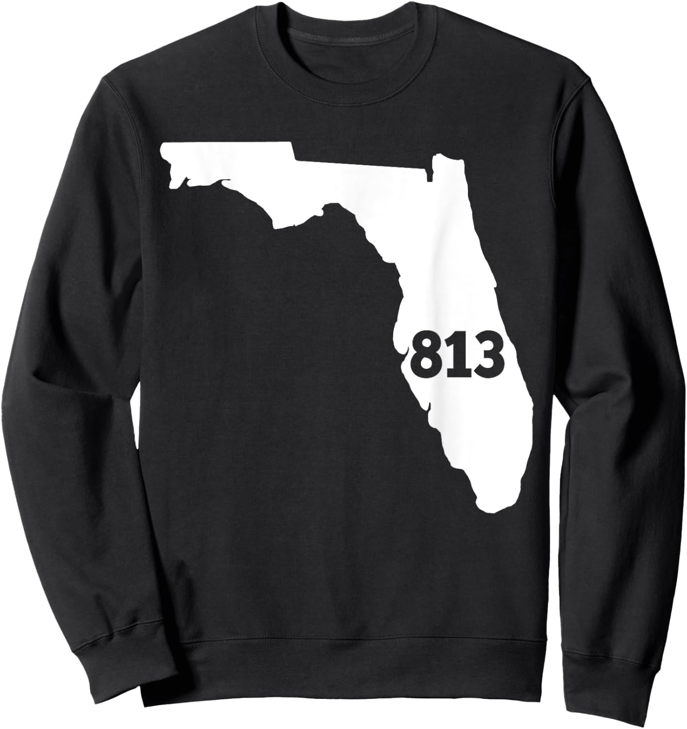 Florida 813 Area Code Sweatshirt - Sweatshirt | Black