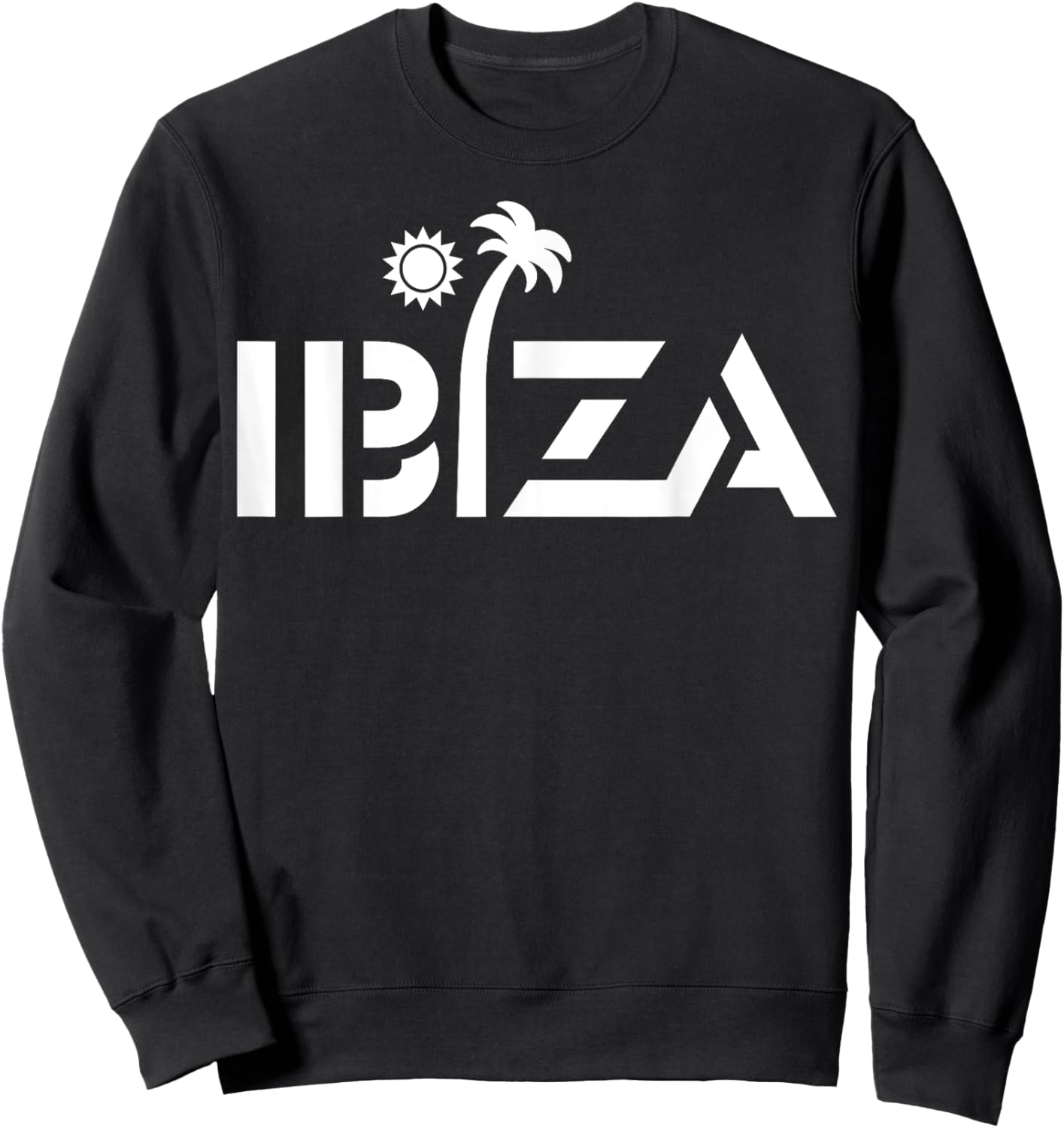 Ibiza Espana Beach Palm Tree Party Destination Gift Women Girls Kids Sweatshirt - Sweatshirt | Black