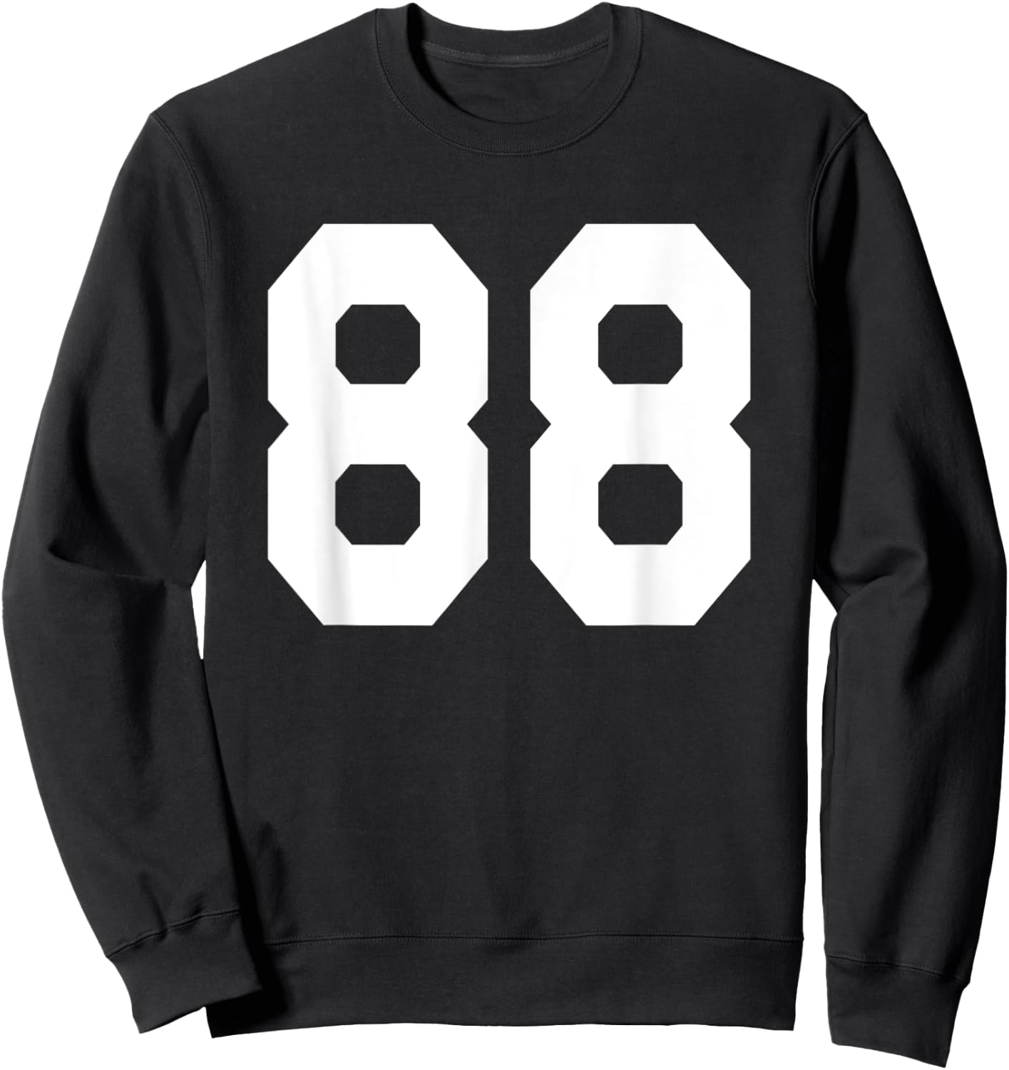Number 88 Sports Jersey Front and Back Team Player Sweatshirt - Sweatshirt | Black