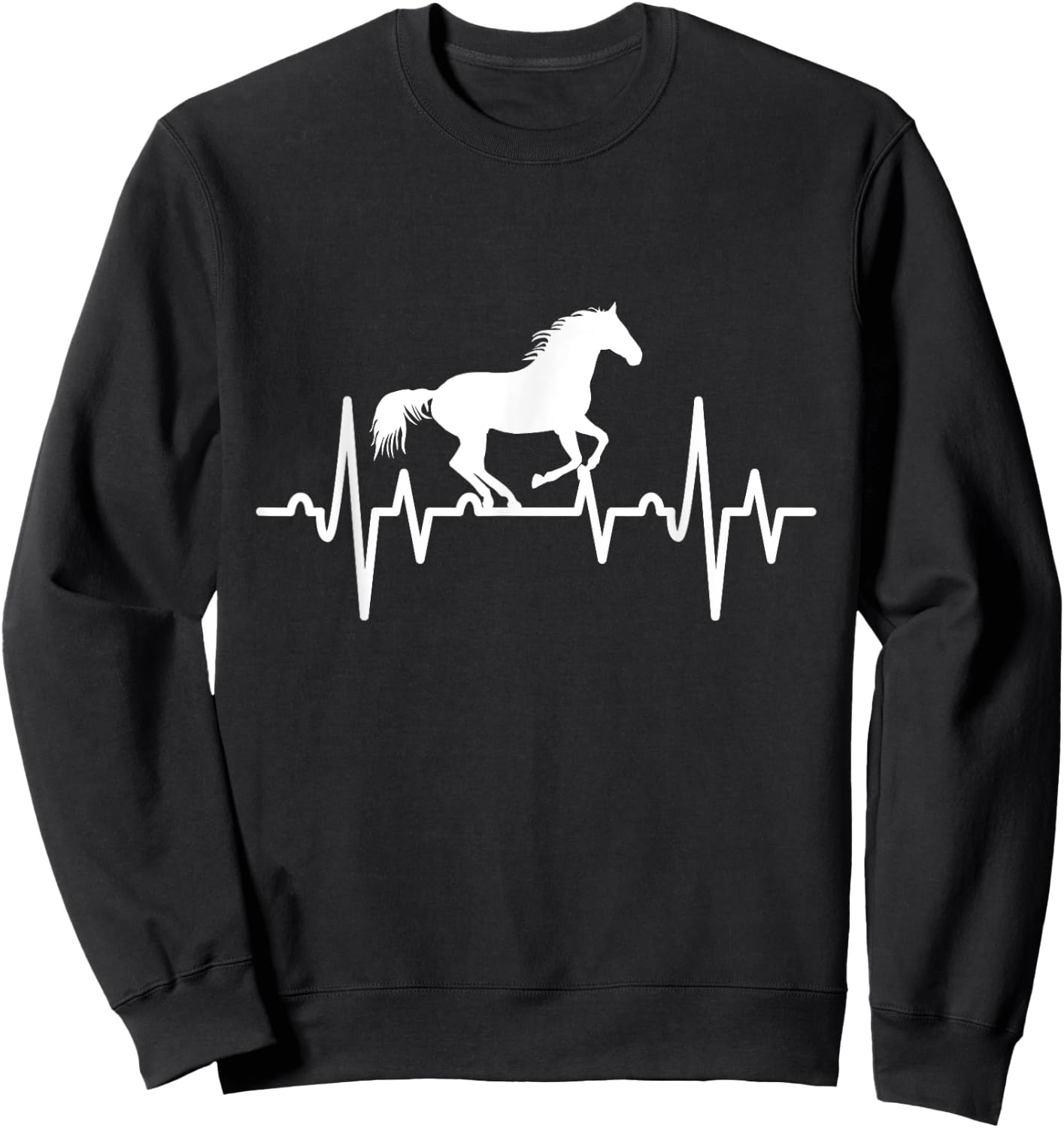 Horse Heartbeat Riding Sweatshirt - Sweatshirt | Black
