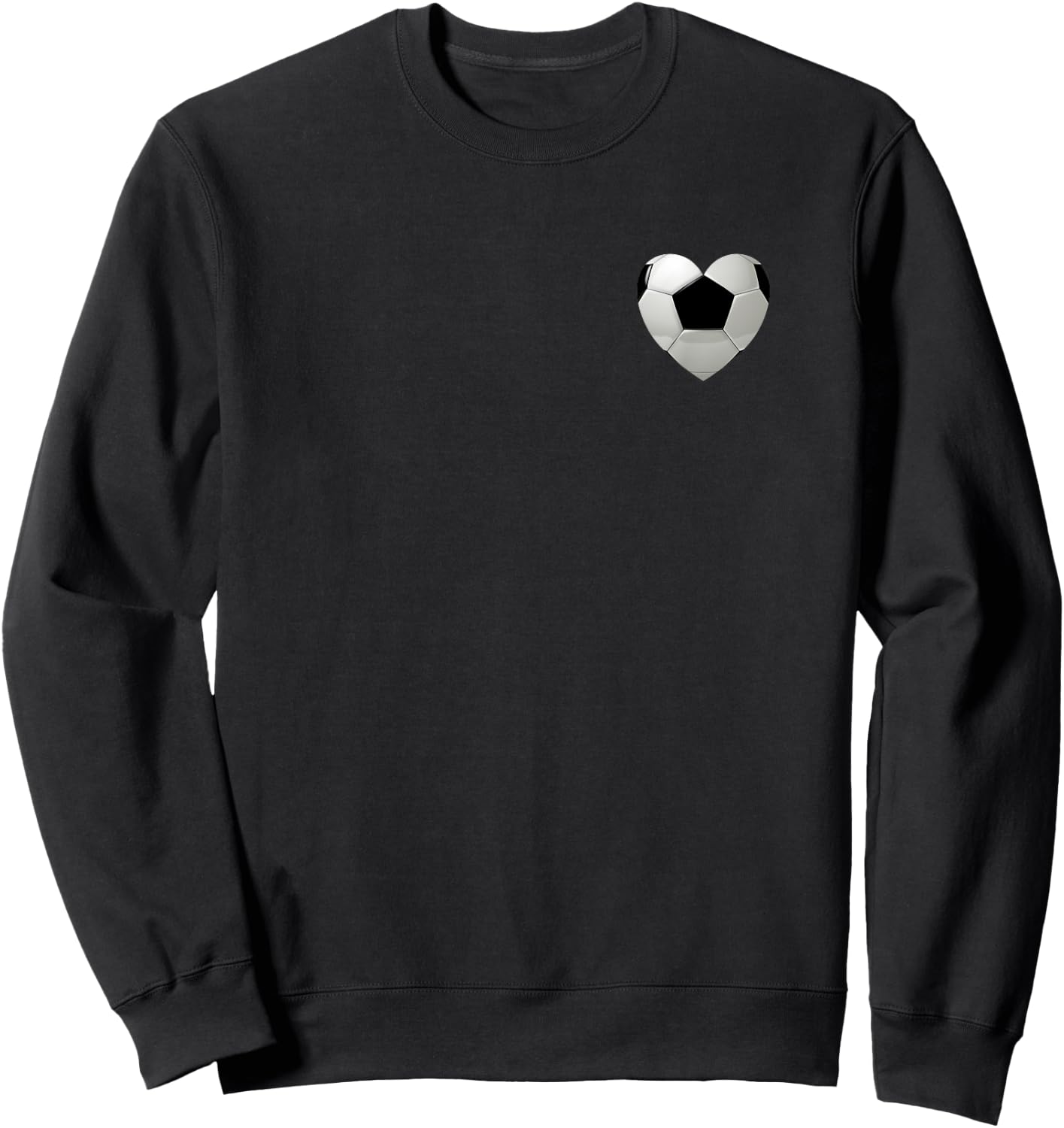 Soccer Heart, Football Heart - Funny Football Soccer Lover Sweatshirt - Sweatshirt | Black