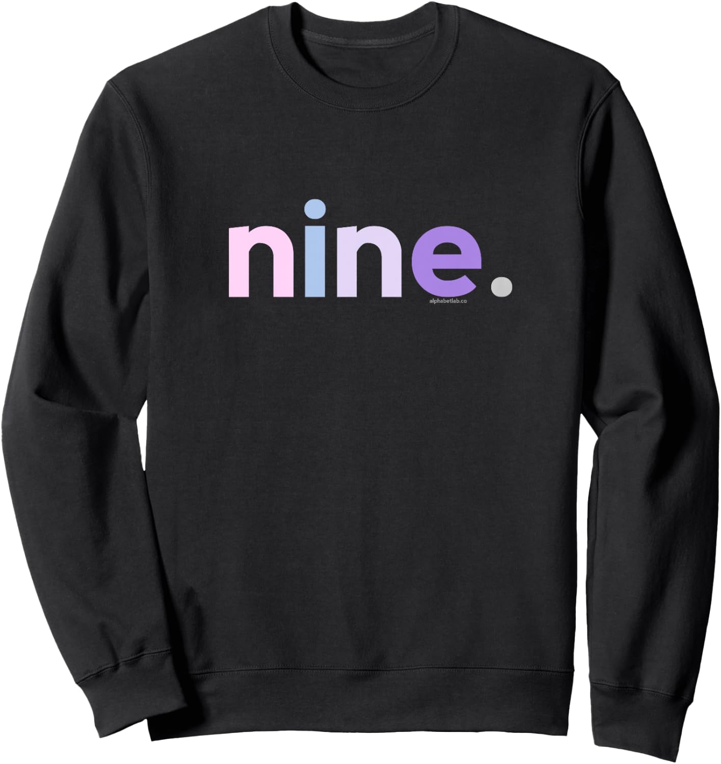 9th Birthday Shirt Girl 9 Year Old Nine | Age 9 Party Ideas Sweatshirt - Sweatshirt | Black