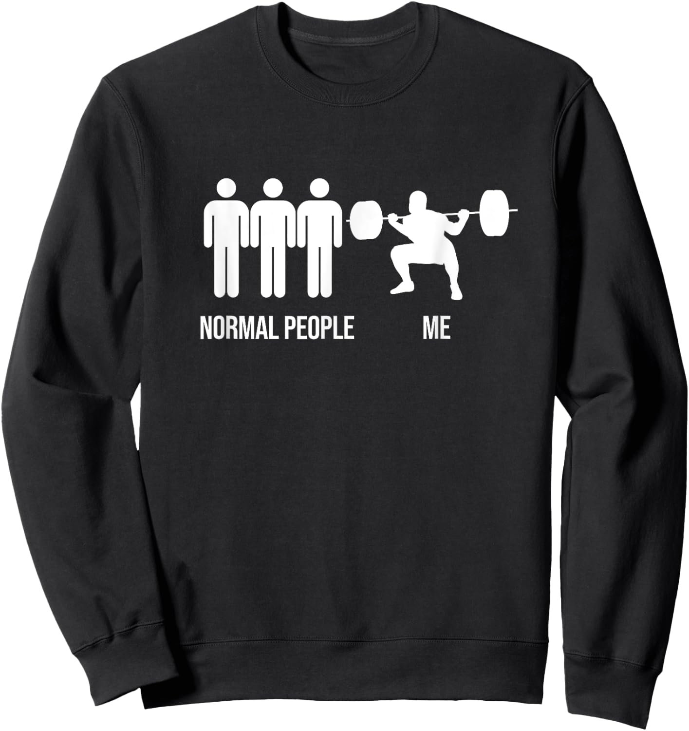 Funny Gym Workout Fitness Bodybuilding Sports Weightlifters Sweatshirt - Sweatshirt | Black
