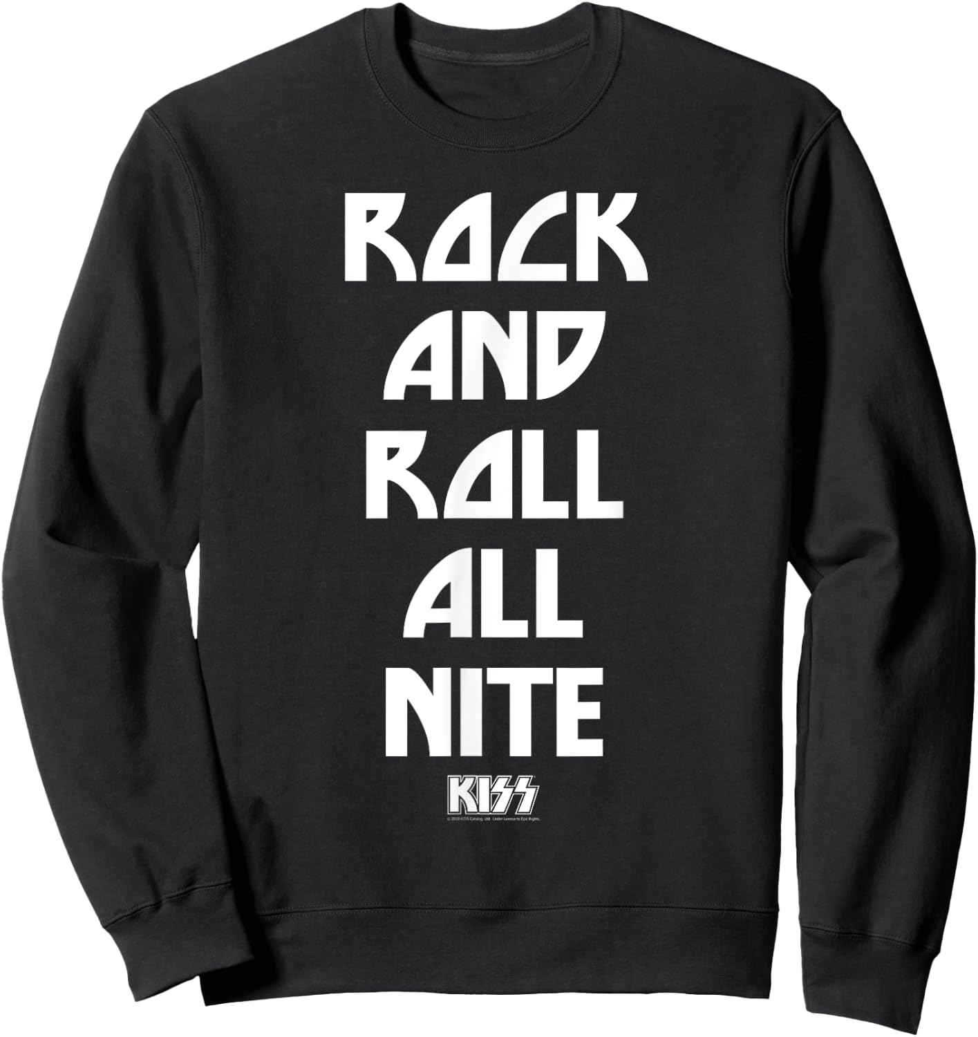 KISS - Rock And Roll All Nite Lyric Sweatshirt - Sweatshirt | Black