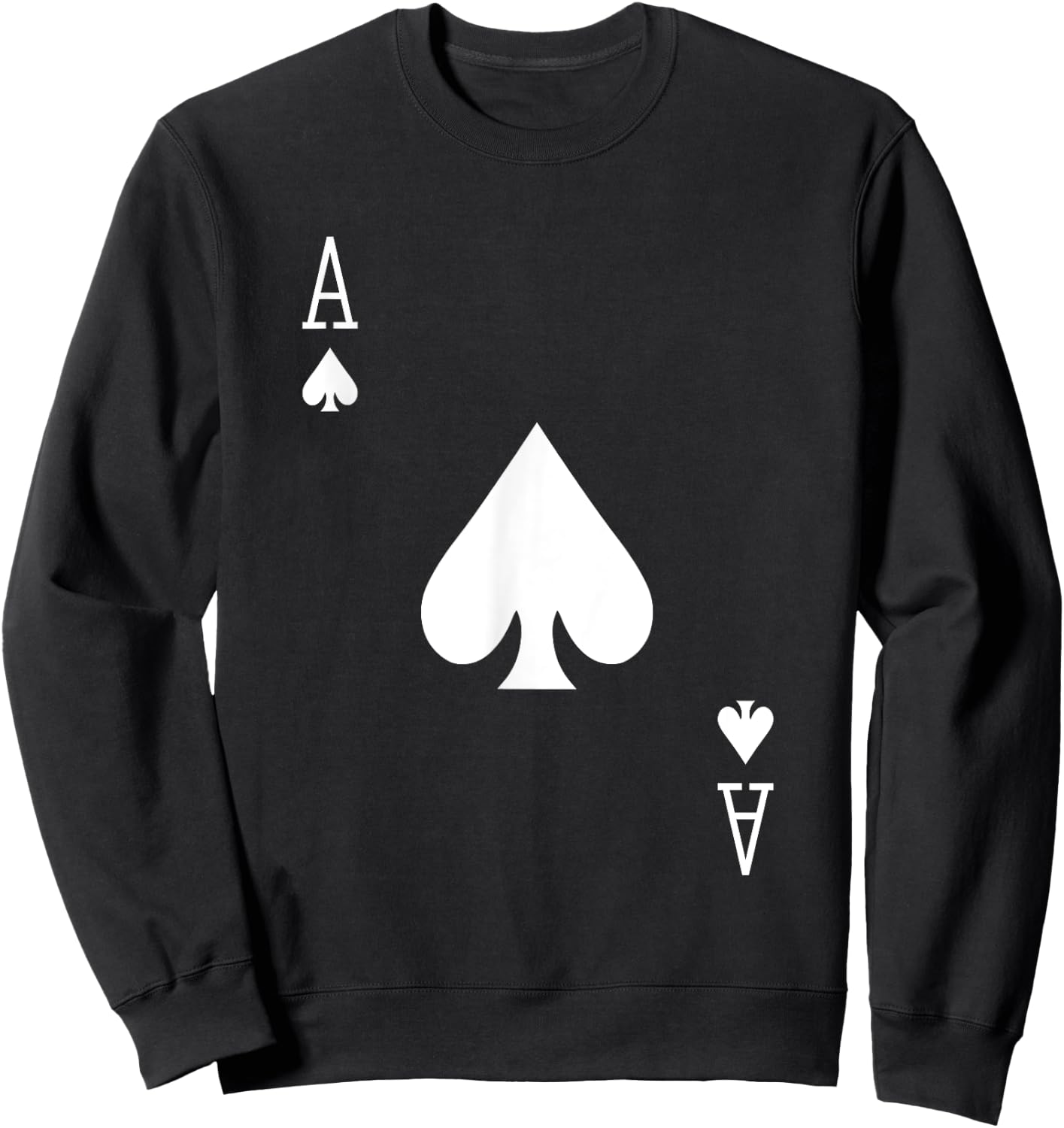 Him & Her Valentines Day Ace of Spades Poker Cards Matching Sweatshirt - Sweatshirt | Black