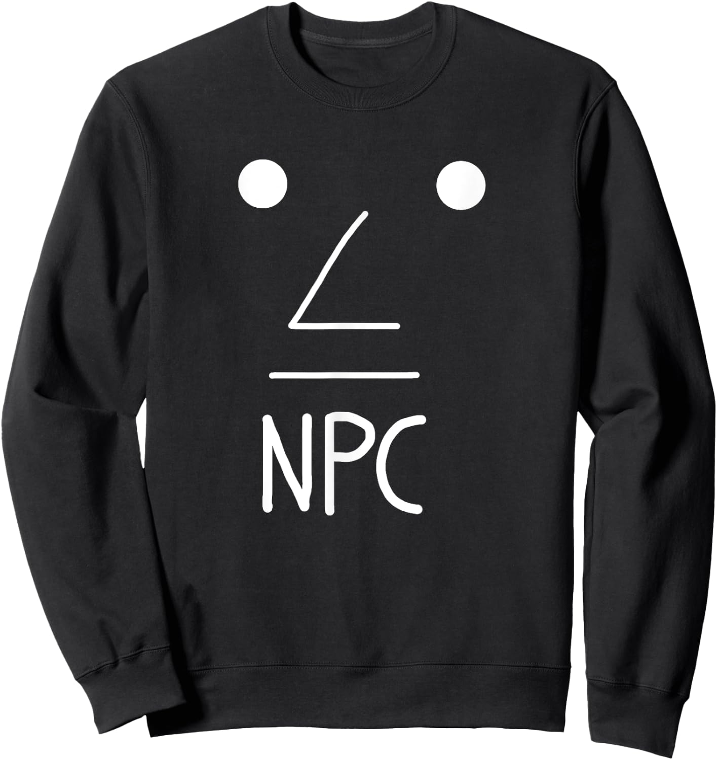 NPC Meme Shirt Non Playable Character Gray Meme Wojak Sweatshirt - Sweatshirt | Black