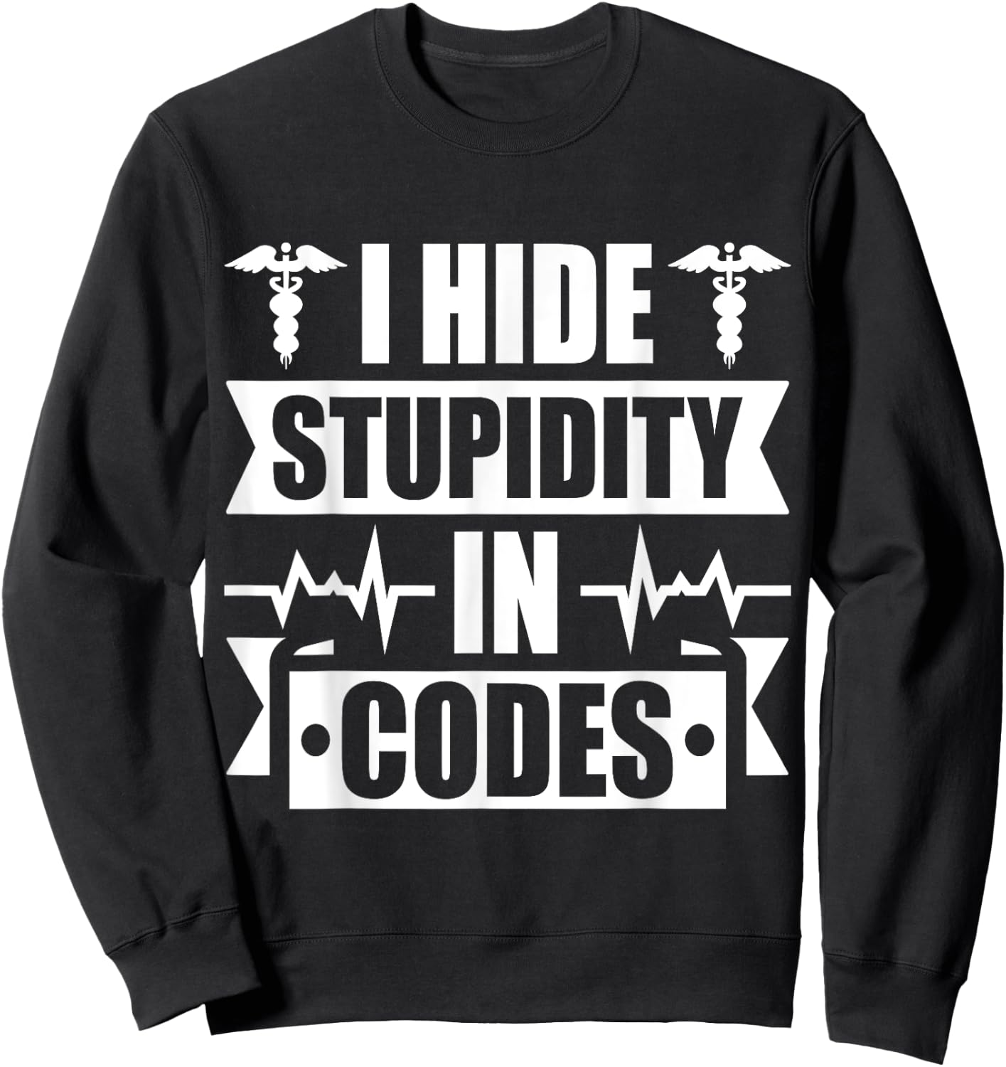 Medical coder medical coding Sweatshirt - Sweatshirt | Black