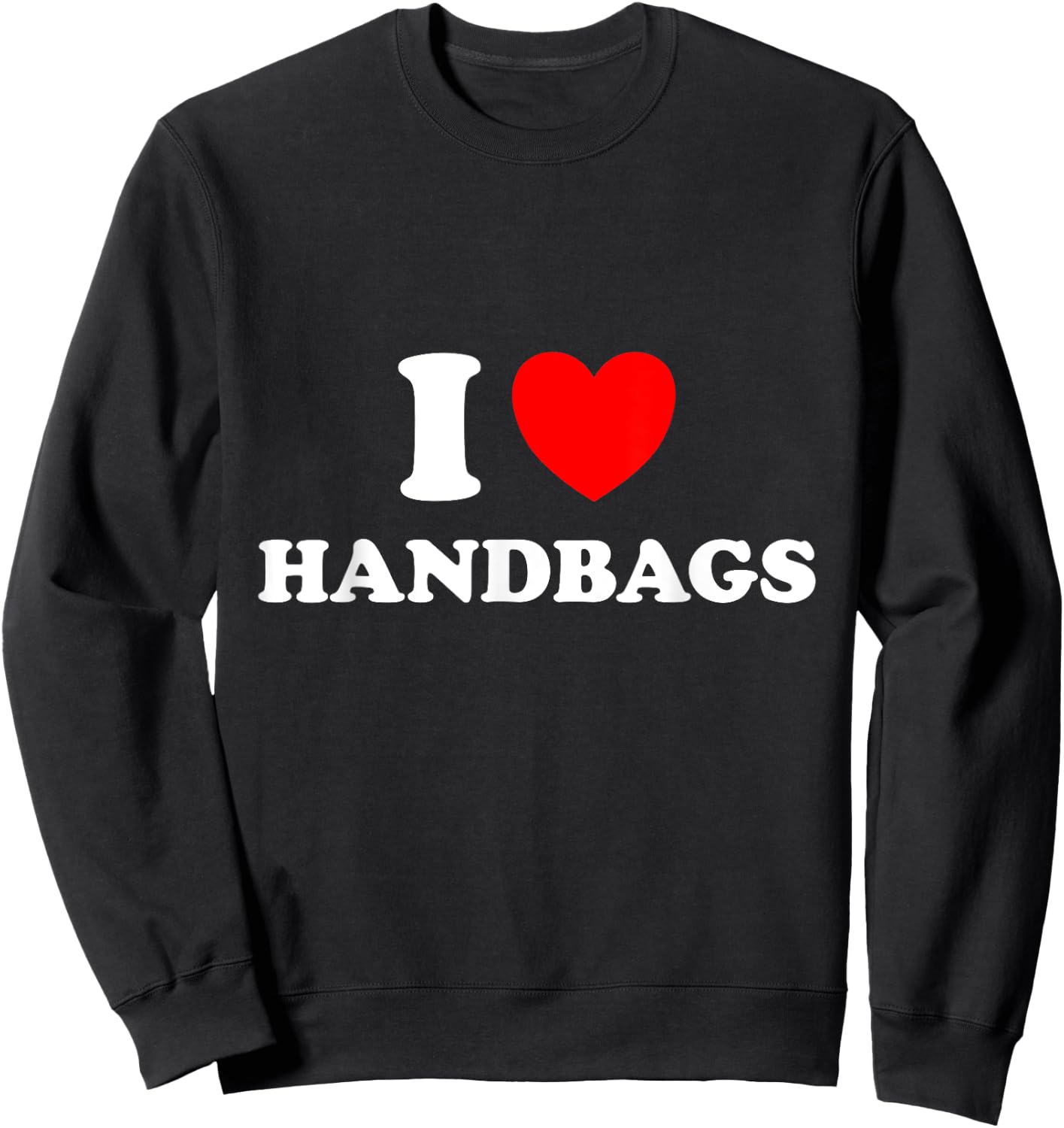 I love Handbags Red Heart Sweatshirt - Sweatshirt | Black