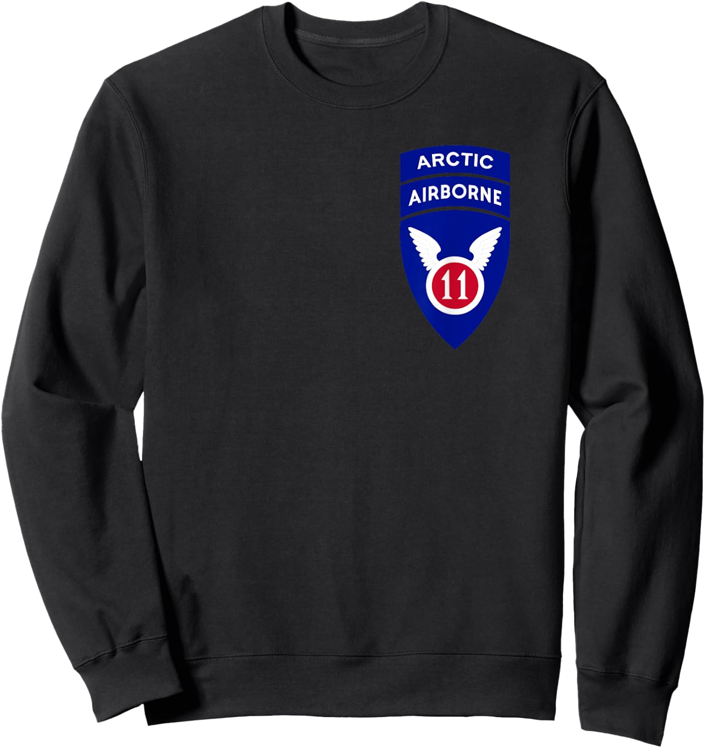 11th Airborne Division Patch - Arctic Angels Sweatshirt - Sweatshirt | Black