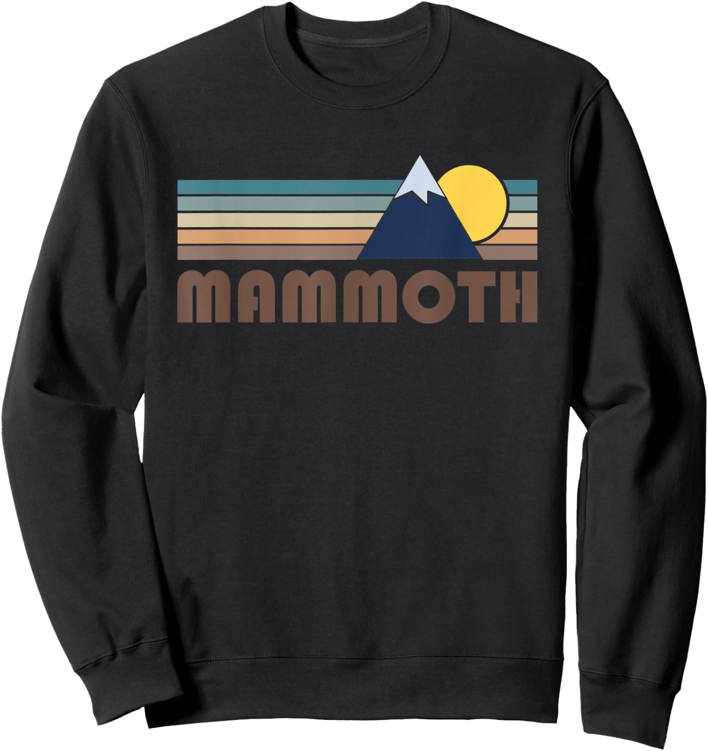Mammoth California Retro Mountain Sweatshirt - Sweatshirt | Black