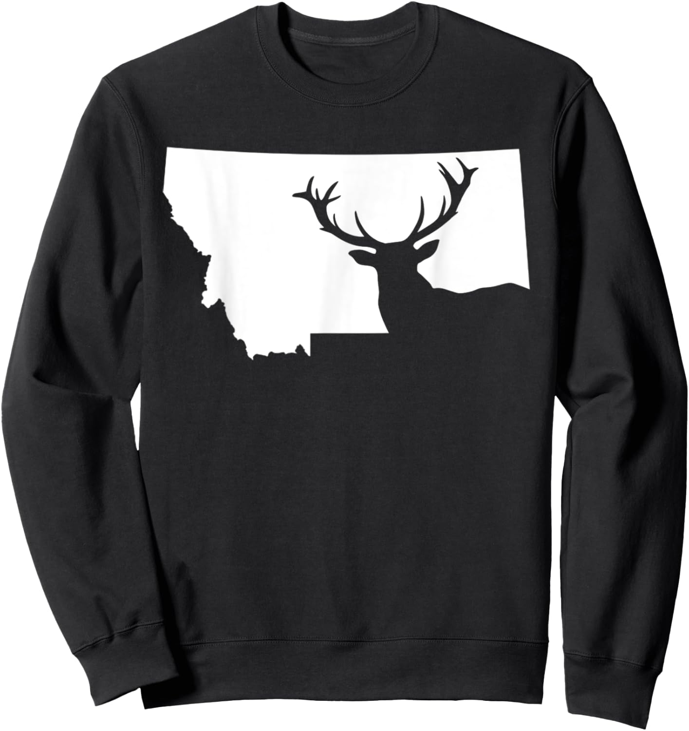 Montana Elk Hunting Cool Montana Hunters Hunting Sweatshirt - Sweatshirt | Black