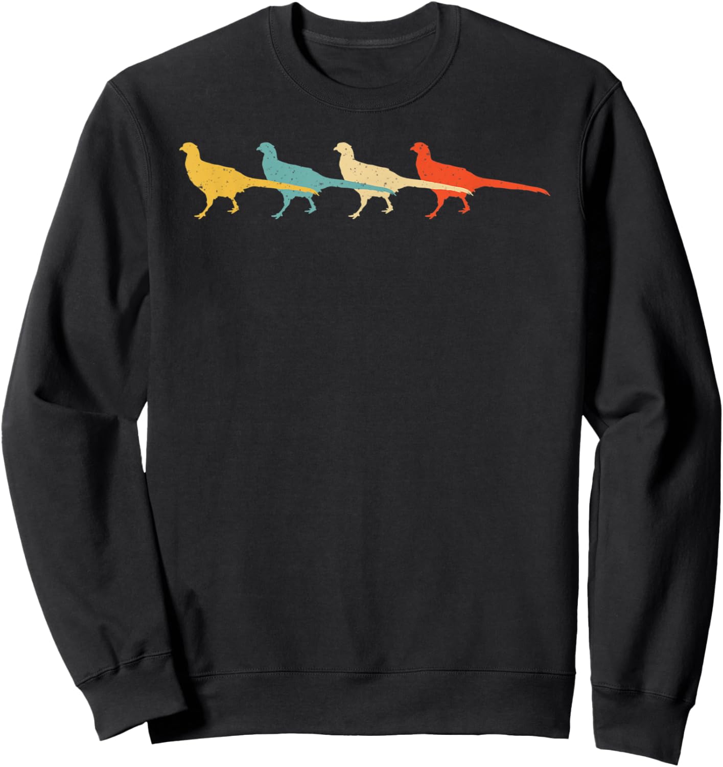 Pheasant Vintage Retro Bird Monal Animal Lover 60s 70s Gift Sweatshirt - Sweatshirt | Black