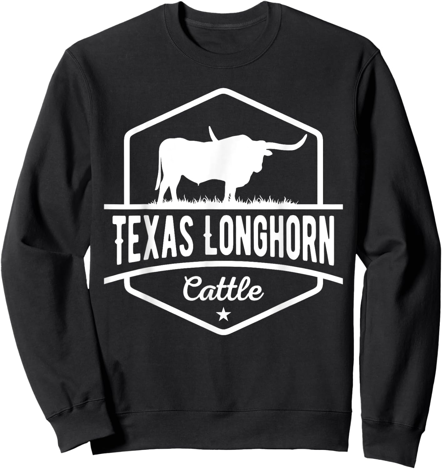 Texas Longhorn Cattle - Longhorn Cow For Cattle Farmer Sweatshirt - Sweatshirt | Black